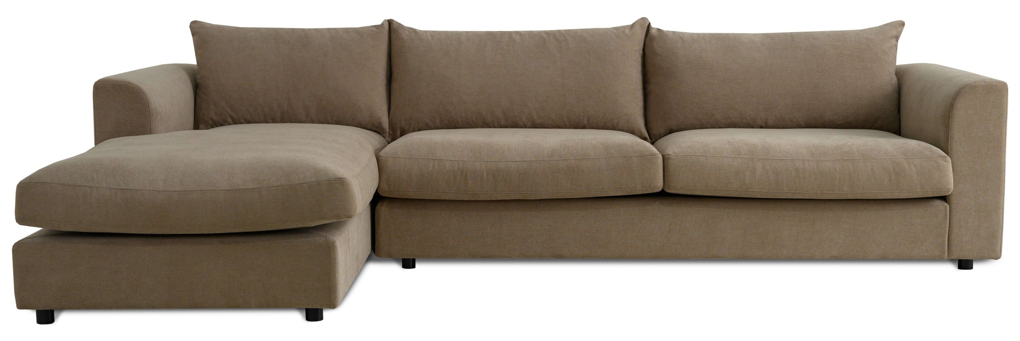 LeGer Home by Lena Gercke Ecksofa »Avelina« Breite 297 cm, in Cord- und Chenille- Stoff, Rückenkissen mit Federn