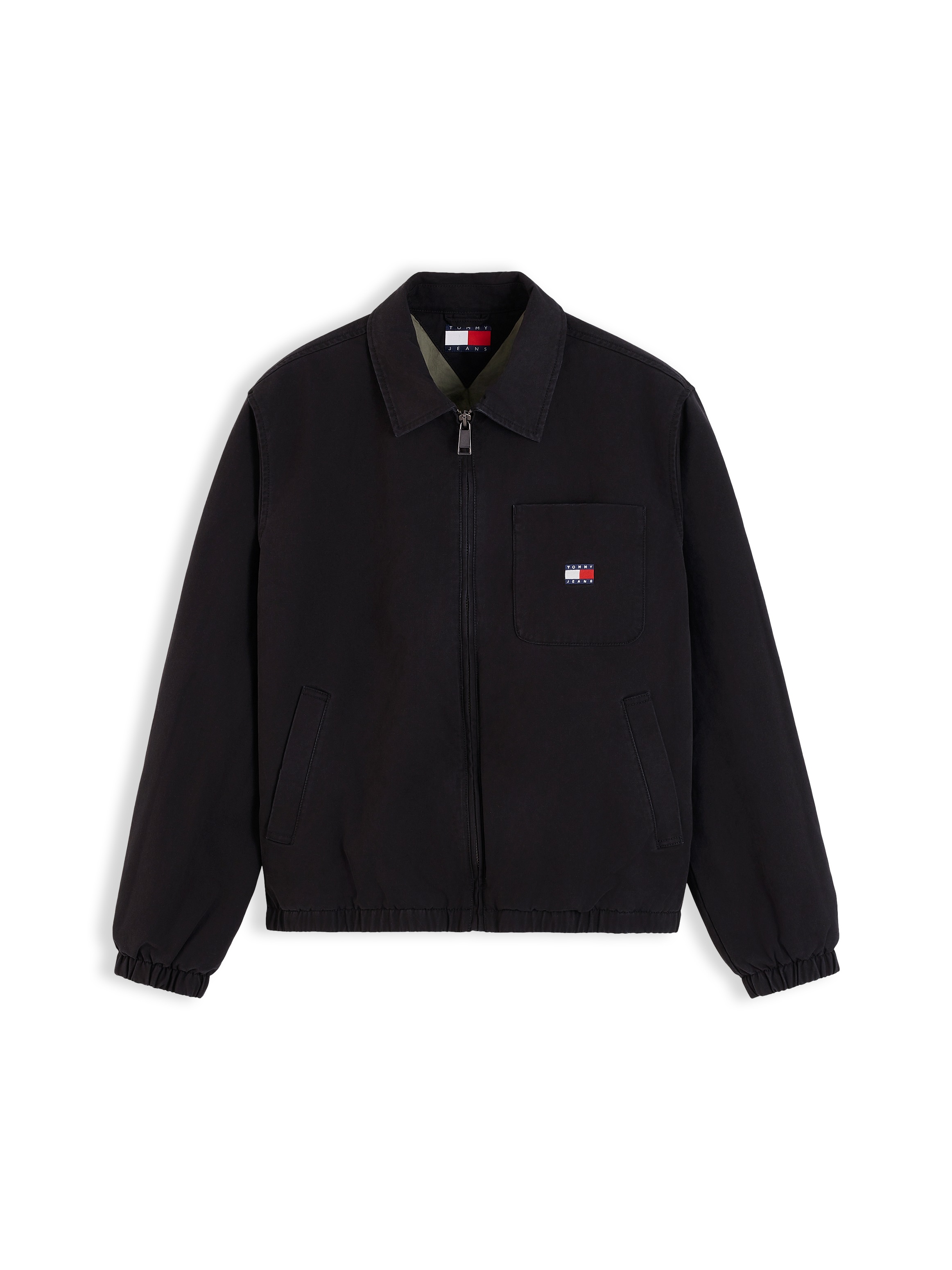 Tommy Jeans Hemdjacke »HARRINGTON COTTON JACKET« ohne Kapuze Regular fit mit Hemdkragen