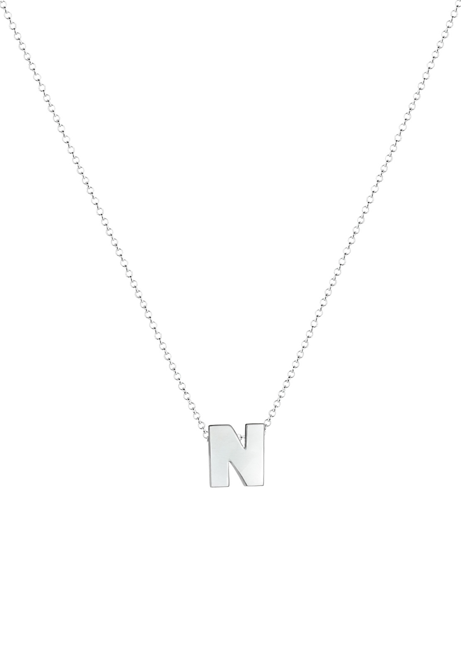 Elli Kette mit Anhänger »Halskette Buchstabe N Initialen 925 Sterling Silber«