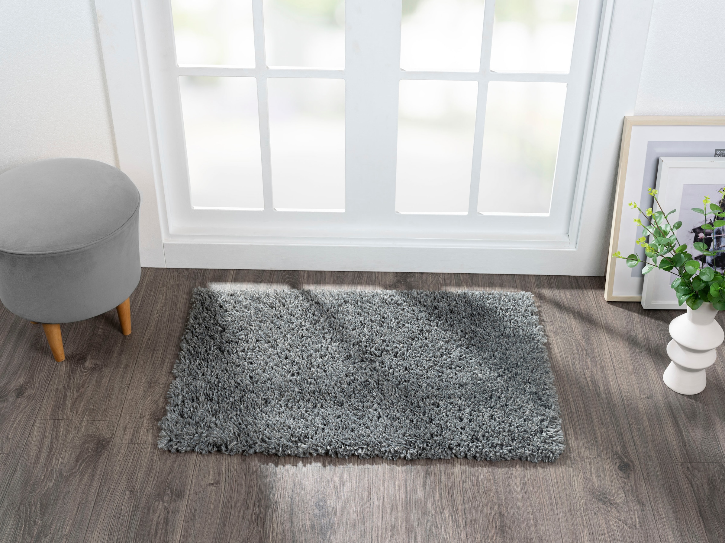 Myflair Möbel & Accessoires Hochflor-Teppich »My Shaggy« rechteckig 37 mm Höhe Shaggy, Uni-Farben, leicht glänzend, Microfaser, extra flauschig