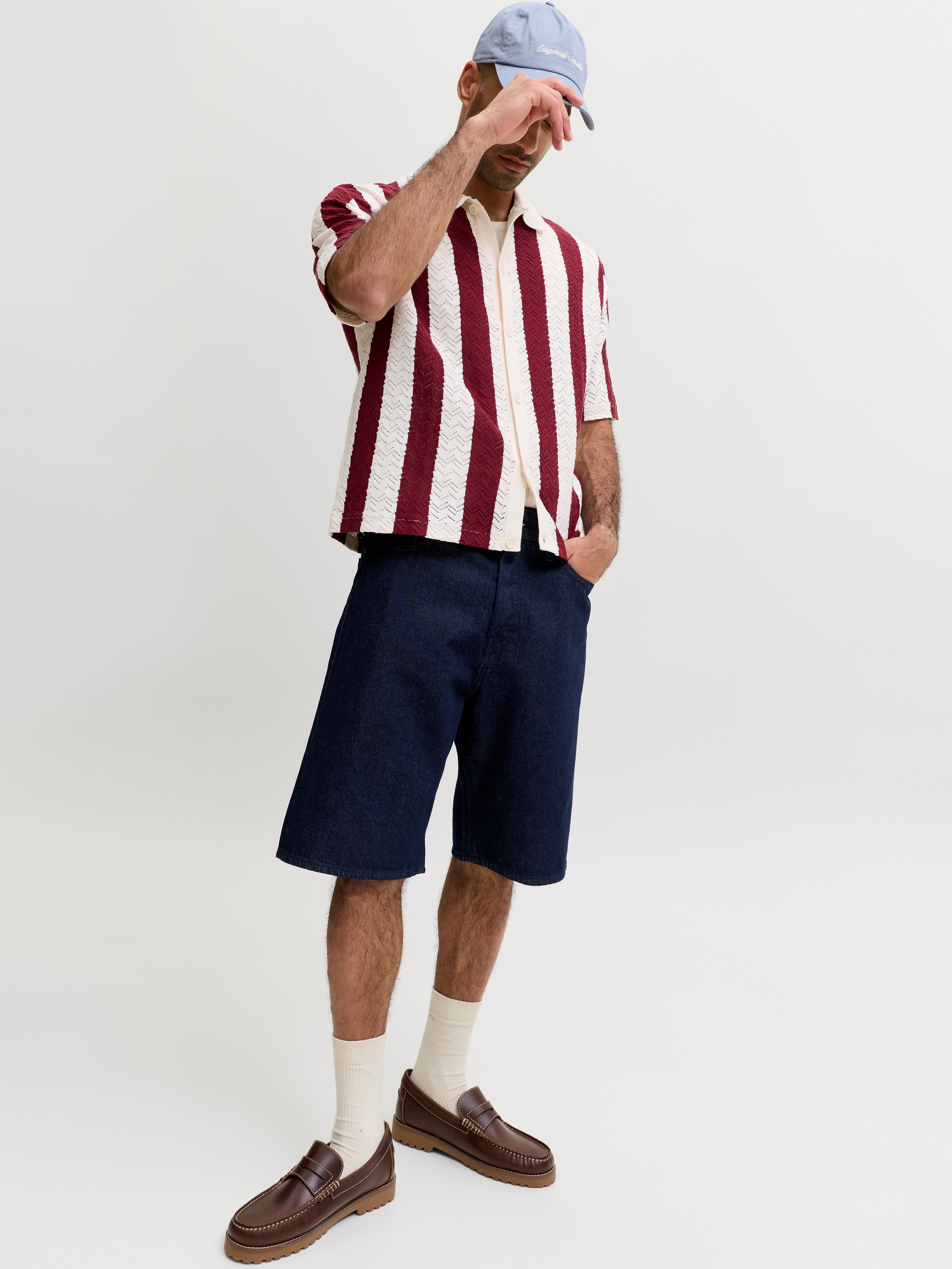 Jack & Jones Jeansshorts »JJIALEX JJORIGINAL SHORTS AT 054 ST LN« Baumwolle, baggy fit
