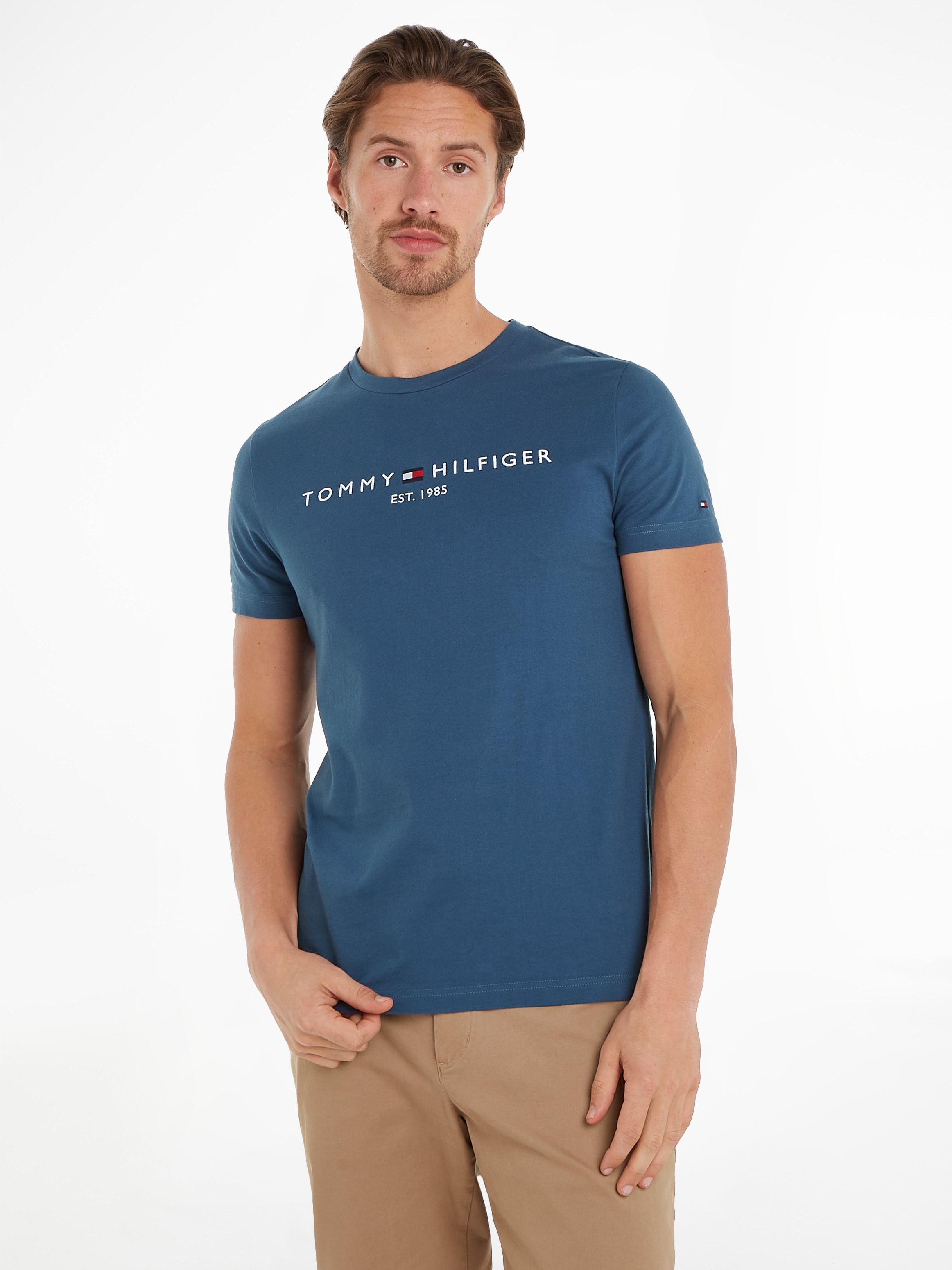 Tommy Hilfiger T-Shirt »TOMMY LOGO TEE«, aus reiner, nachhaltiger Baumwolle