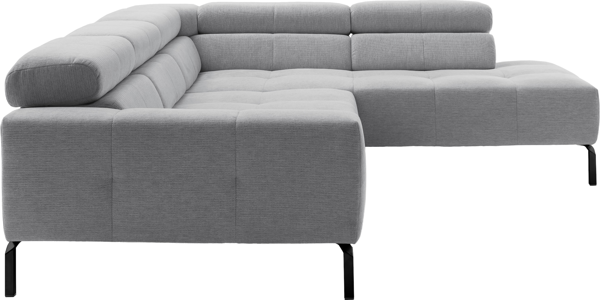 Home affaire Ecksofa »Claya Move, L-Form, Kopf- & Rückenverstellung, Breite 282 cm« Moderne Steppung, weicher Polsteraufbau & saugroboterfreundliche Höhe