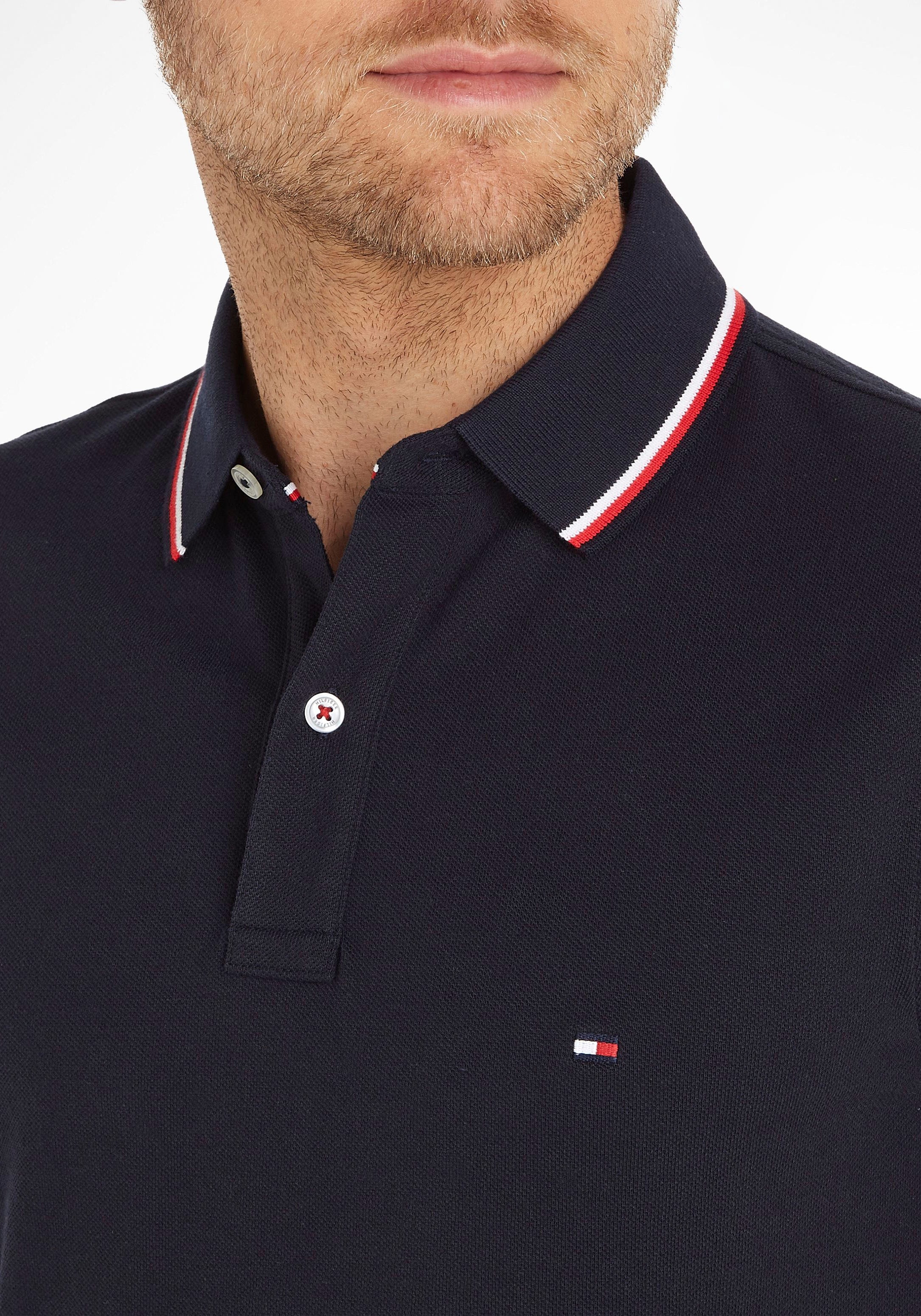 Hilfiger POLO« kaufen bei OTTO »TOMMY SLIM online Tommy Poloshirt TIPPED