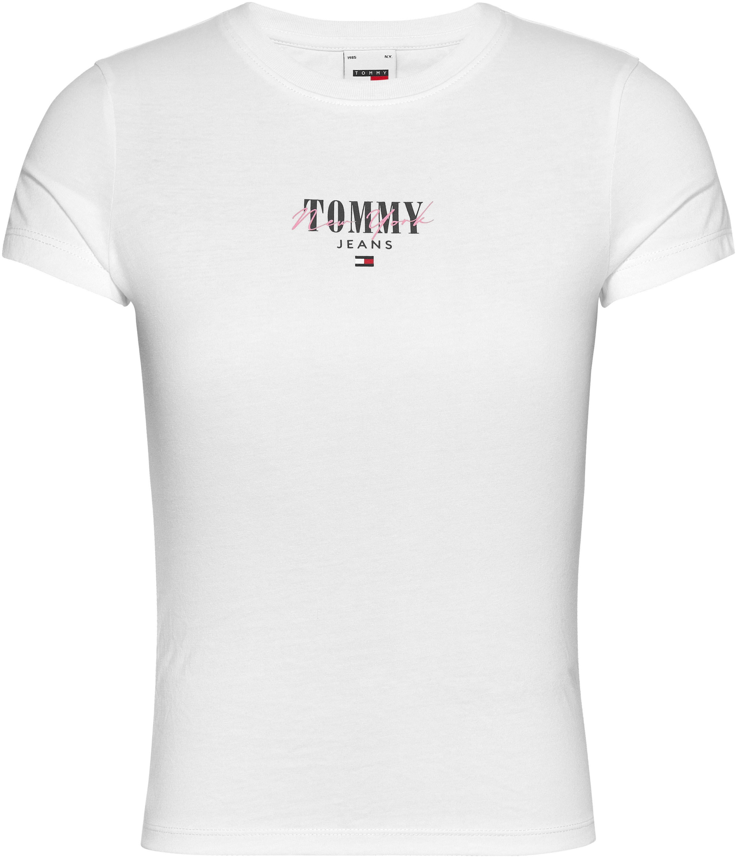 Tommy Jeans TEE Tommy OTTO & Flag Logo-Schriftzug Jeans SLIM »TJW Rundhalsshirt bestellen EXT«, mit LOGO 1 bei ESSNTL