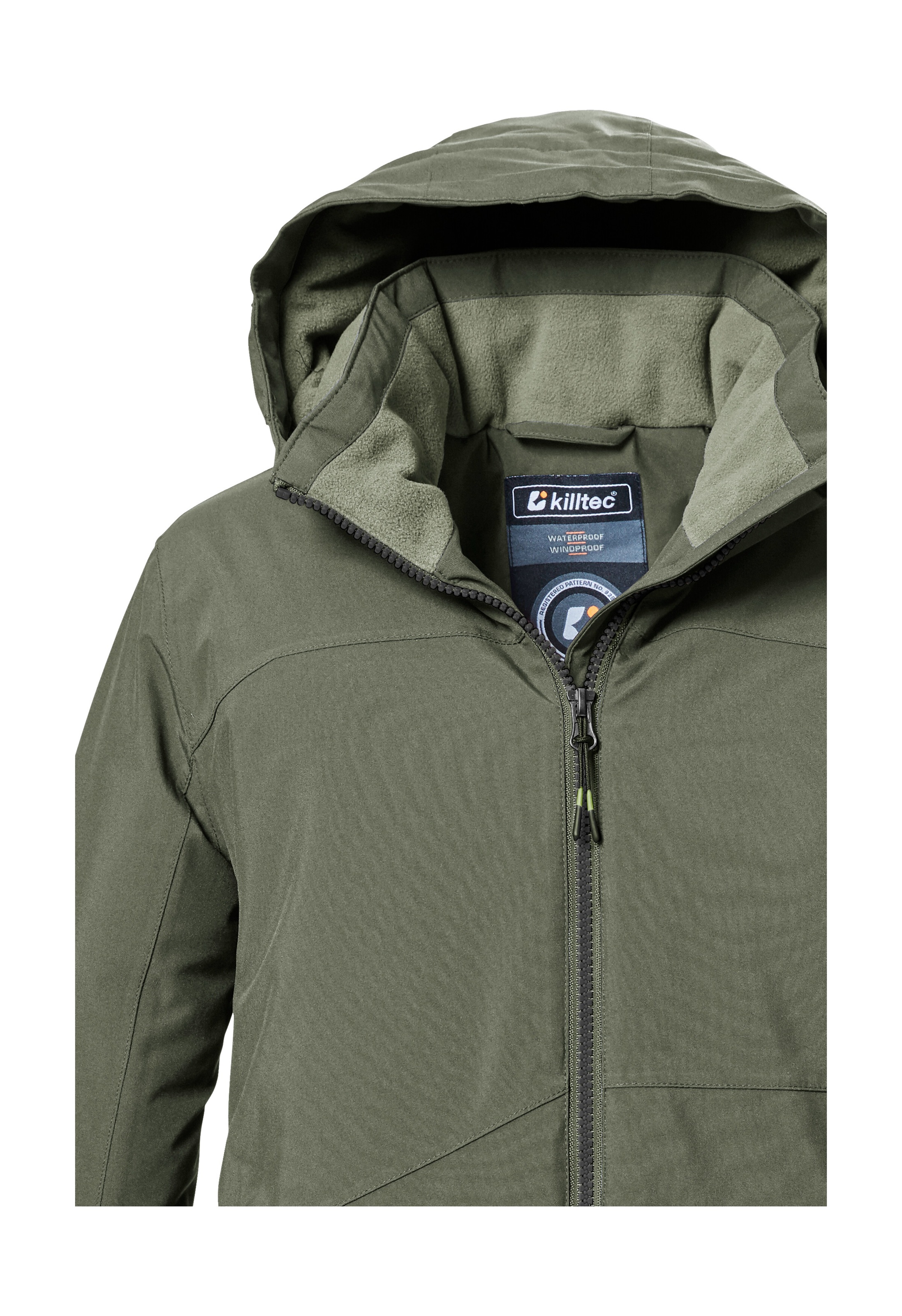 Killtec Funktionsjacke »KOW 369 BYS JCKT«, Wasserdichte Funktionsjacke mit Kapuze, verstellbaren Bündchen und Fleece-Einsatz