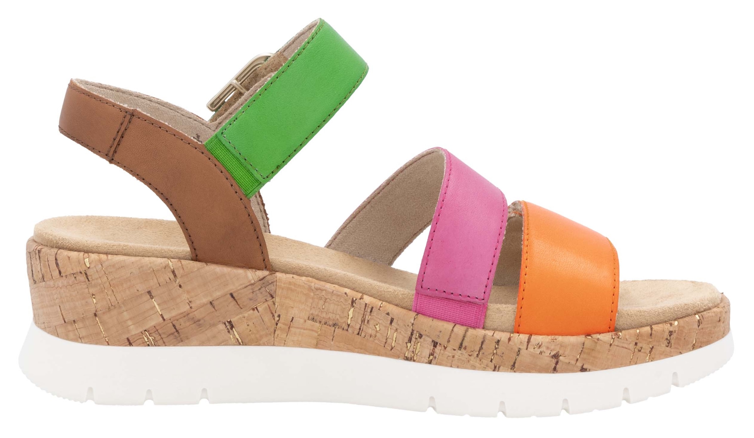 Remonte Keilsandalette, Riemchensandale, Sommerschuh, Bequemschuh mit Zierschnalle