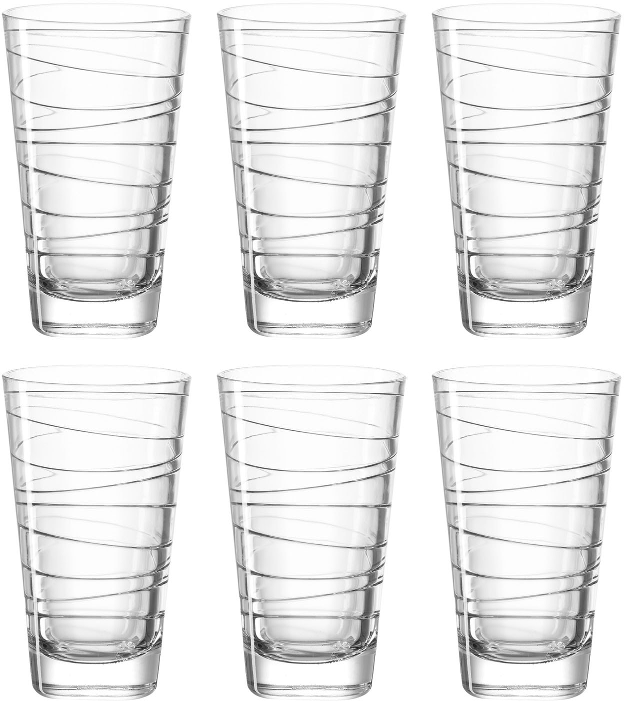 LEONARDO Longdrinkglas »VARIO«, (Set, 6 tlg.), 280 ml, 6-teilig