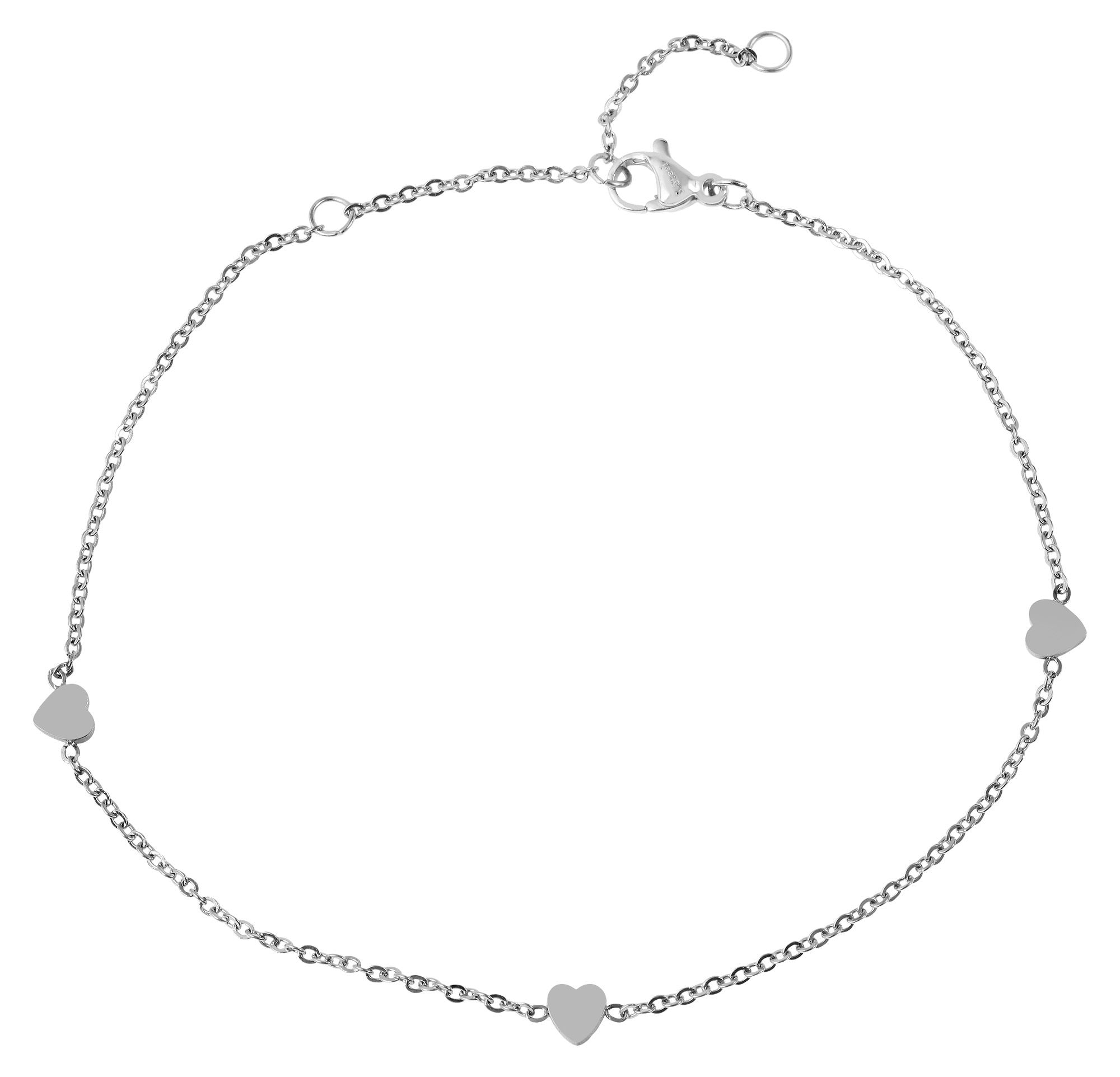 Adelia´s Armband »Damen Armband ¿ Herz aus Edelstahl 22 cm«