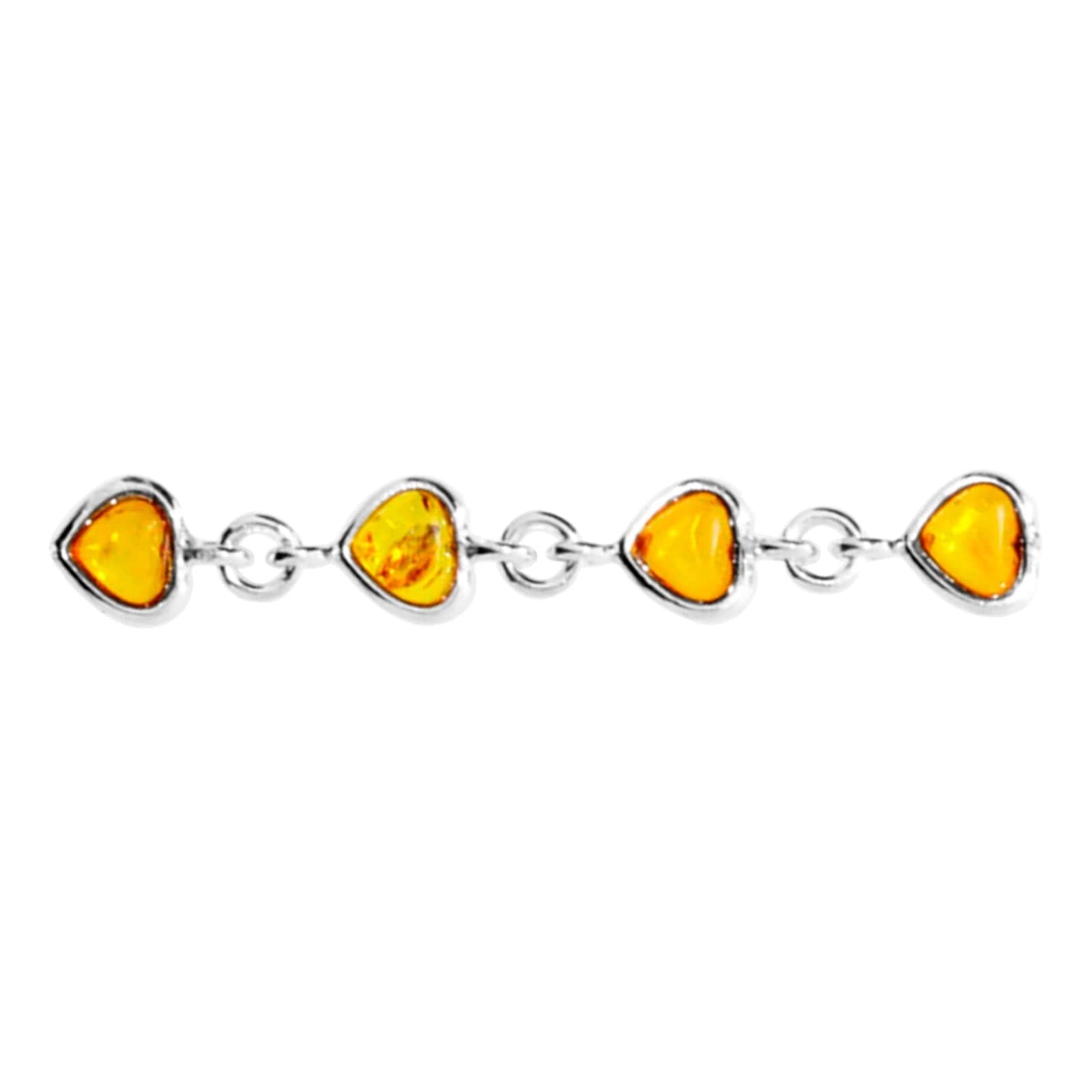 OSTSEE-SCHMUCK Armband »- kleines Herz - Silber 925/000 - Bernstein«