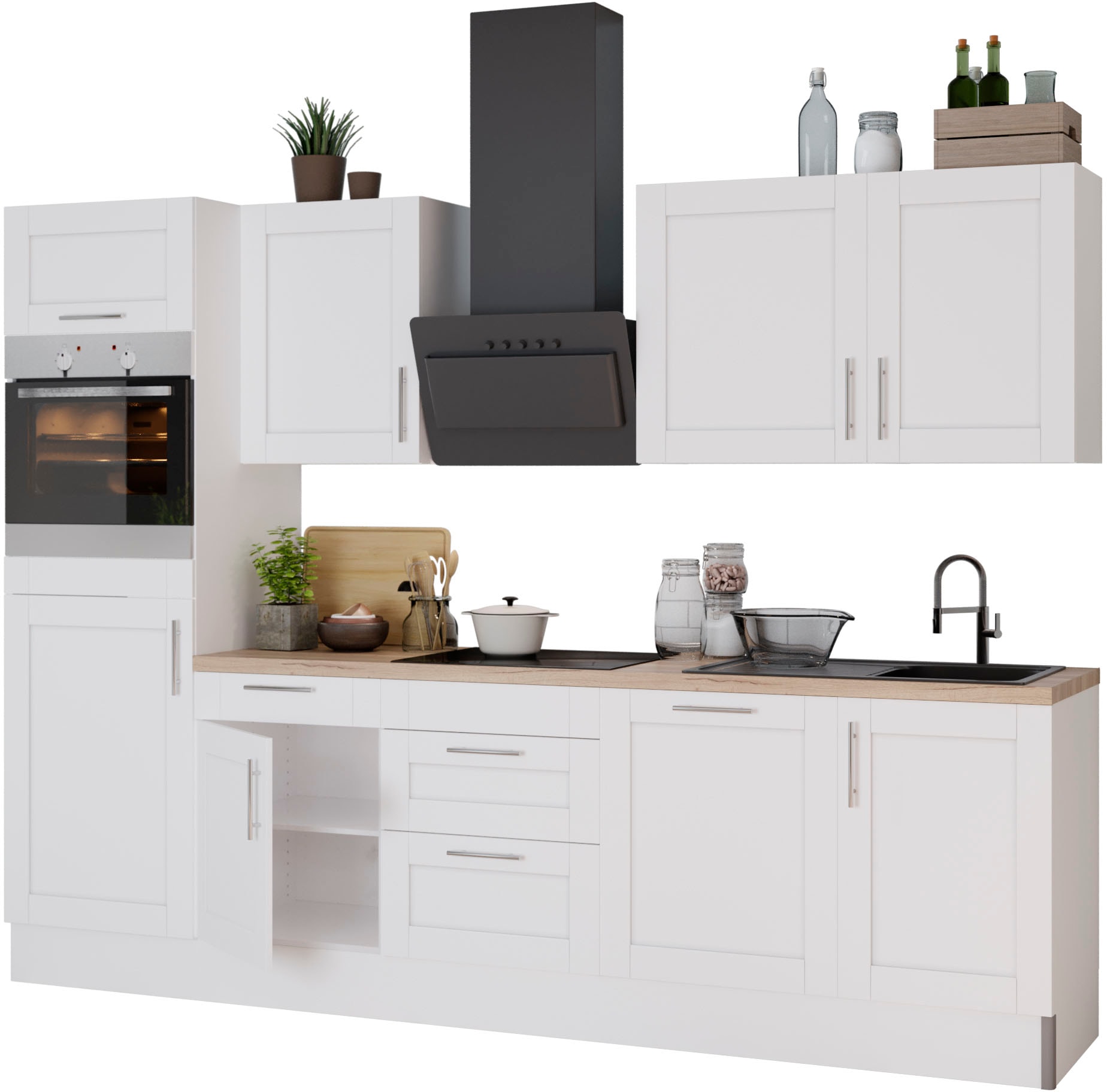 OPTIFIT Küche »Ahus«, Breite 280 cm,wahlw. mit E-Geräten,Soft Close  Funktion,MDF Fronten im OTTO Online Shop