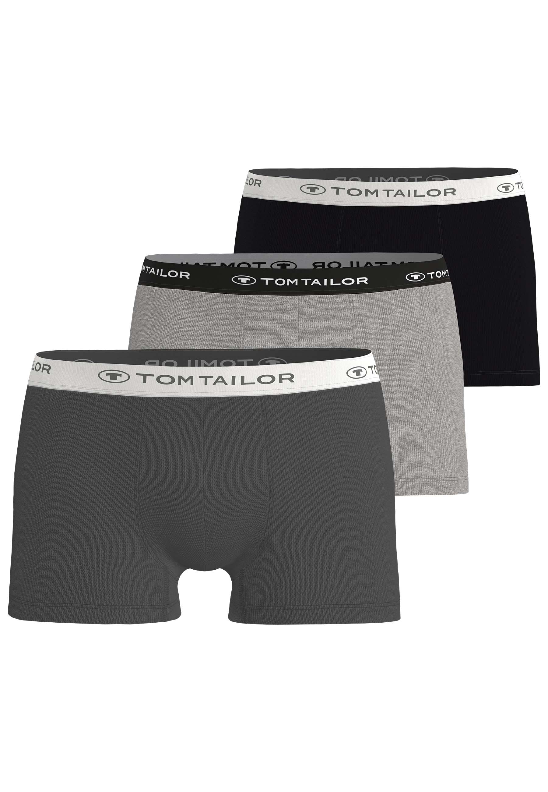 TOM TAILOR Boxershorts »Buffer«, weich, bequem, basic, eng, Logobund, Baumwollmix