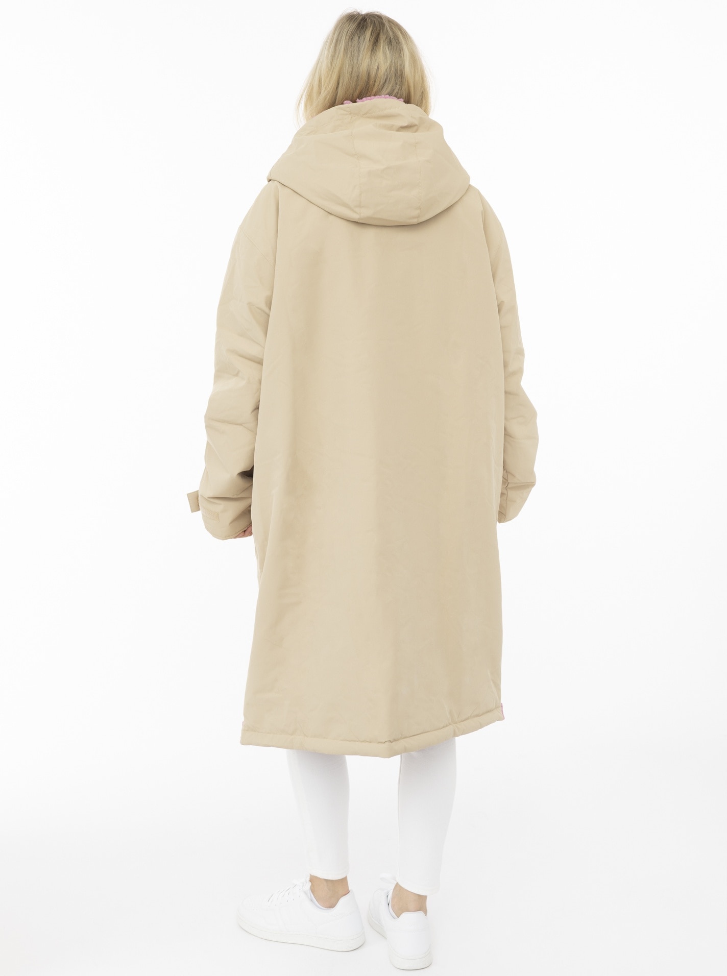 Zwillingsherz Kurzmantel »"Oversize Windjacke ZH"« seitliche Taschen, Kapuze, Reißverschluss, Teddy Futter, Oversized