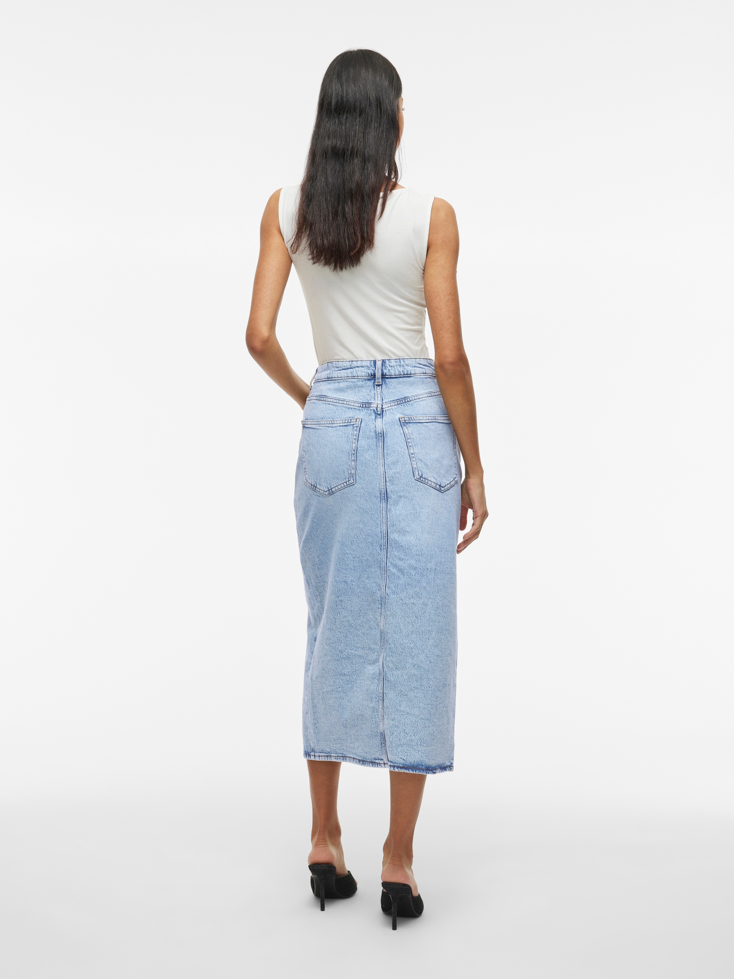 Vila Jeansrock »VIJAF HW MIDI DENIM SKIRT-NOOS«