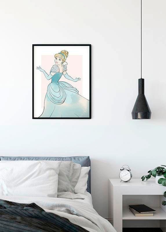 Komar Bild »Cinderella Beauty«, Disney, (1 St.), Wandbild zur Dekoration im Kinderzimmer - ohne Rahmen