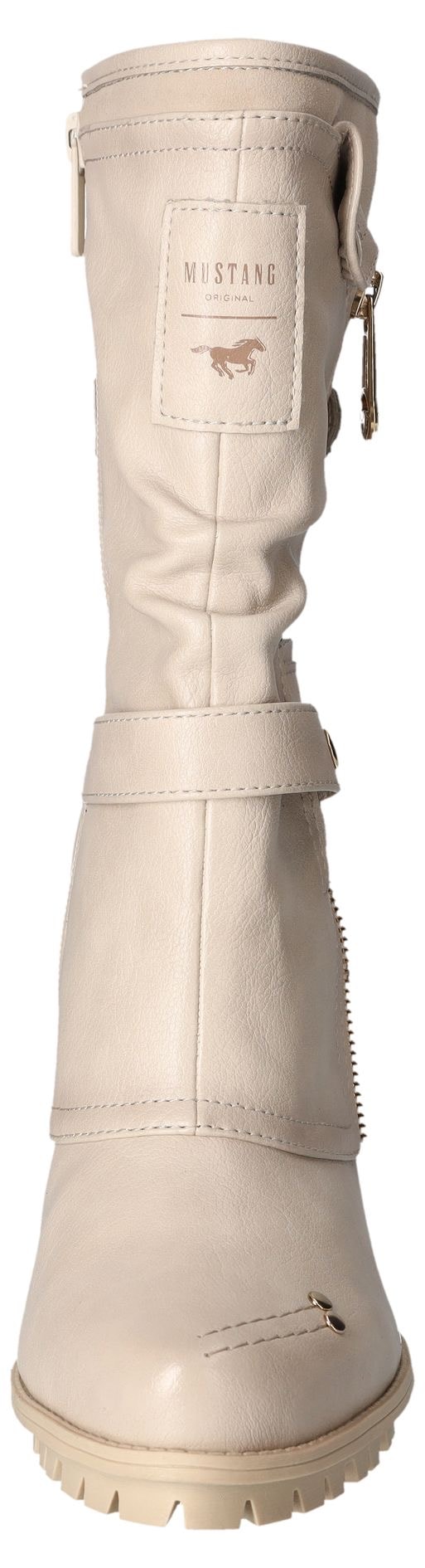 Mustang Shoes Winterstiefel, Absatzstiefel, Reißverschluss, mit trendigen Details