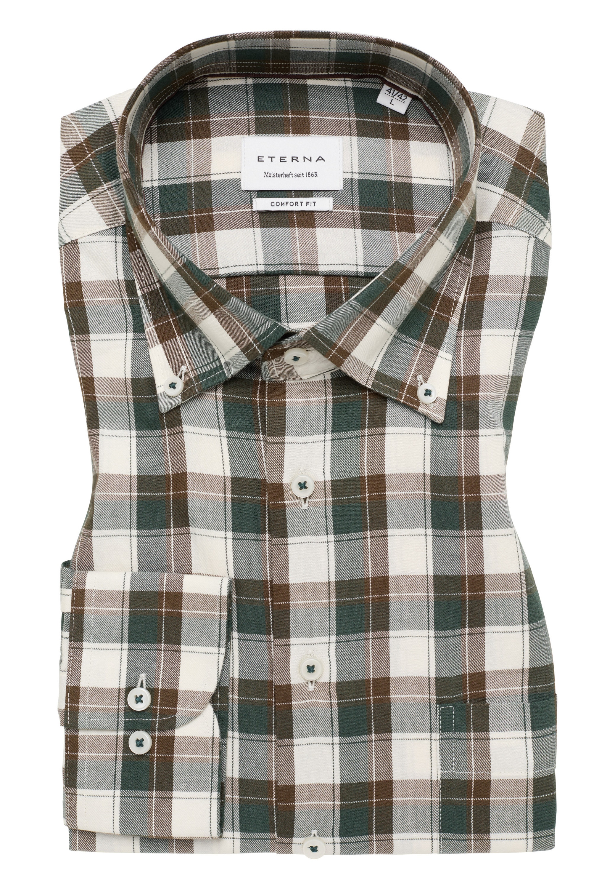 Eterna Langarmhemd »COMFORT FIT« EASY IRON (bügelleicht)