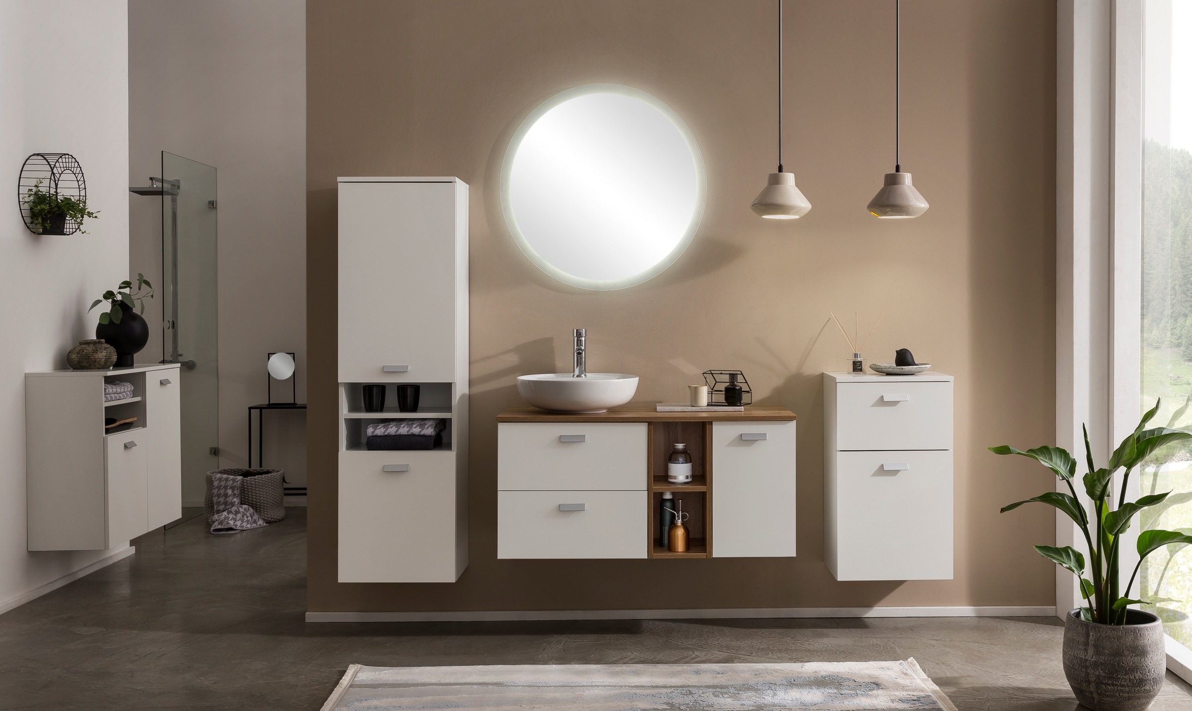Schildmeyer LED-Lichtspiegel »Mona, Breite 75 cm«, Sensorschalter, LED-Beleuchtung