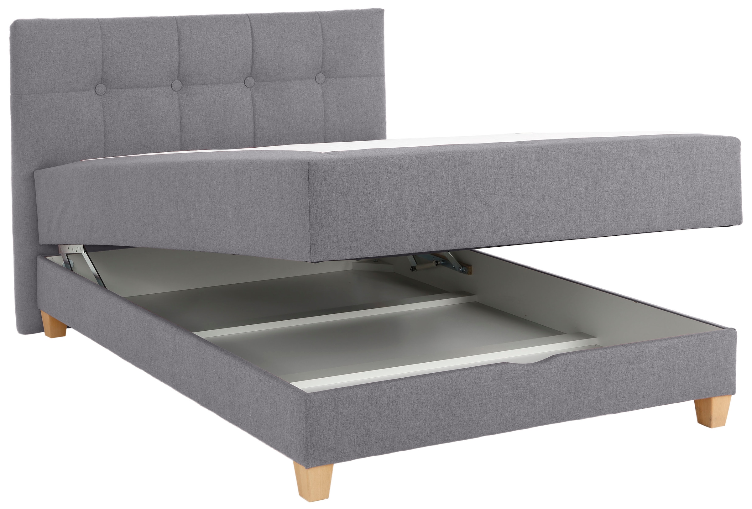 Home affaire Boxbett »Lonrai«, in H2,H3 & H4 und XXL - Überlänge 220cm wählbar, inkl. Topper