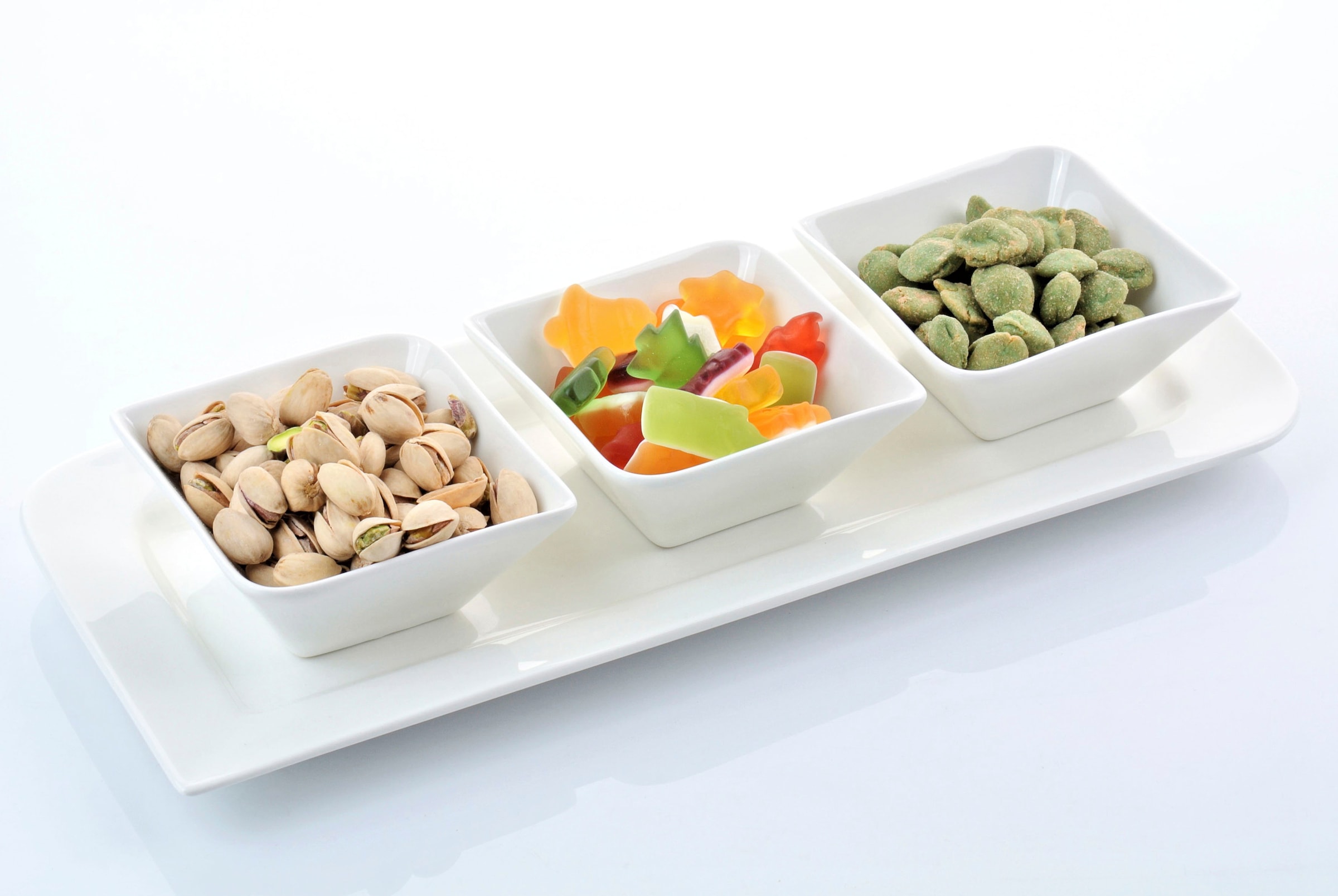 Retsch Arzberg Snackschale »FANTASTIC« 4 Stk. aus Porzellan außergewöhnliche eckige Form, Fine China Porzellan