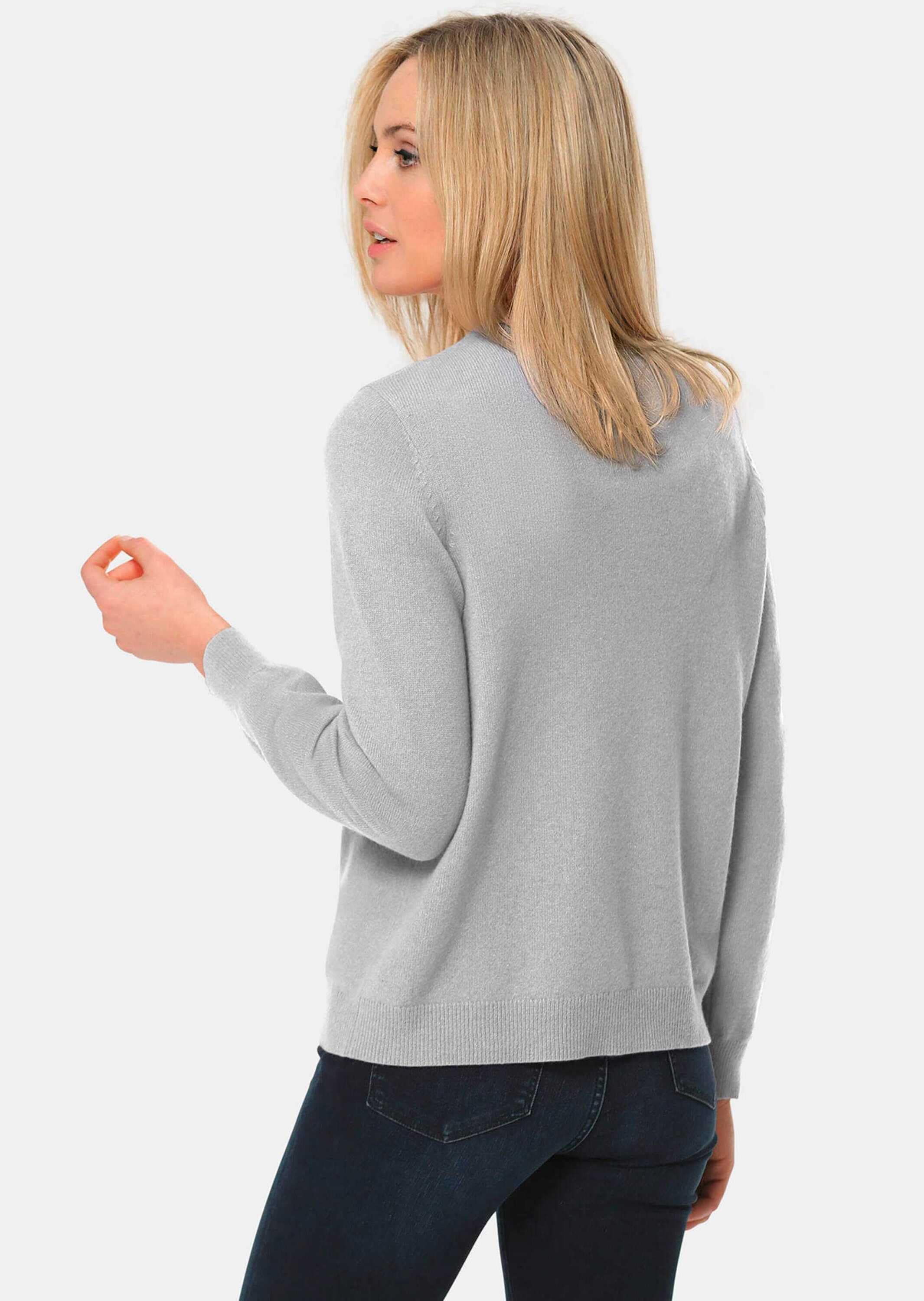 GOLDNER Strickpullover »Kuschelweiche Kaschmir-Strickjacke mit Rundhals«