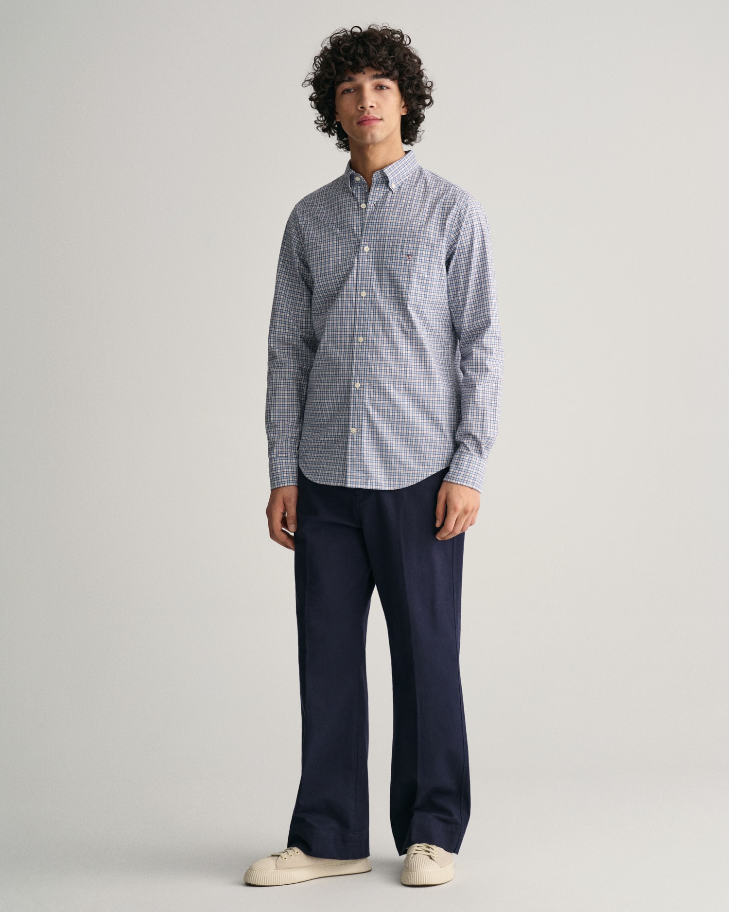 Gant Langarmhemd »REG POPLIN MICROCHECK SHIRT«, Micro-kariert, Popeline, leicht, strapazierfähig und pflegeleicht