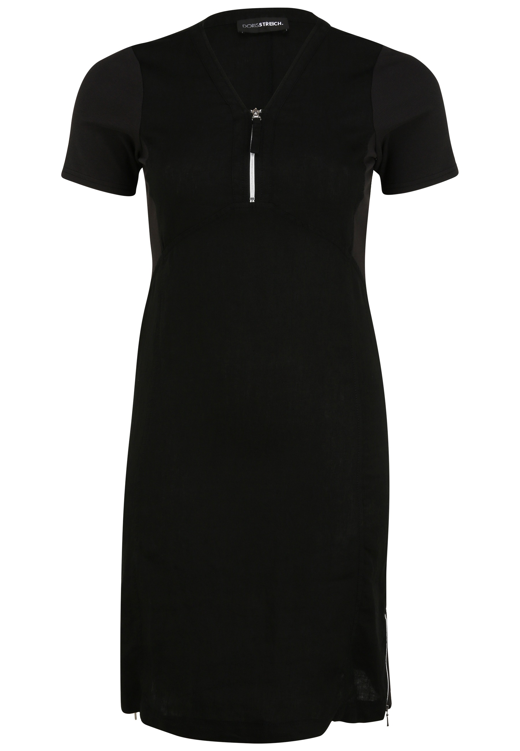 Doris Streich Sommerkleid »mit Reißverschluss-Ausschnitt«, und Materialmix