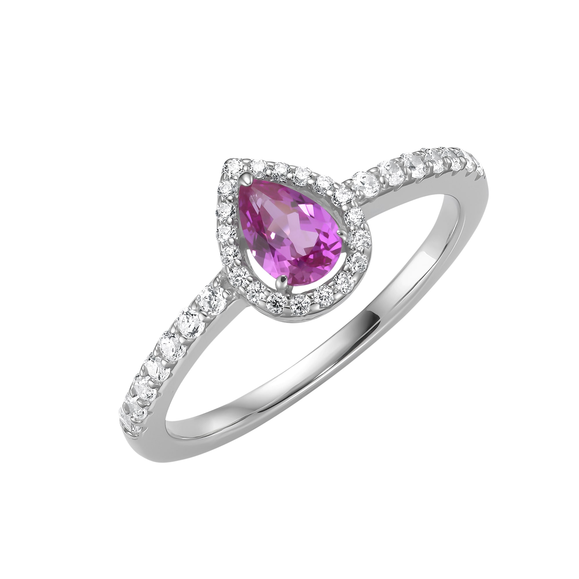 GIORGIO MARTELLO MILANO Silberring »Ring synth. Saphir, Zirkonia weiß, Silber 925«
