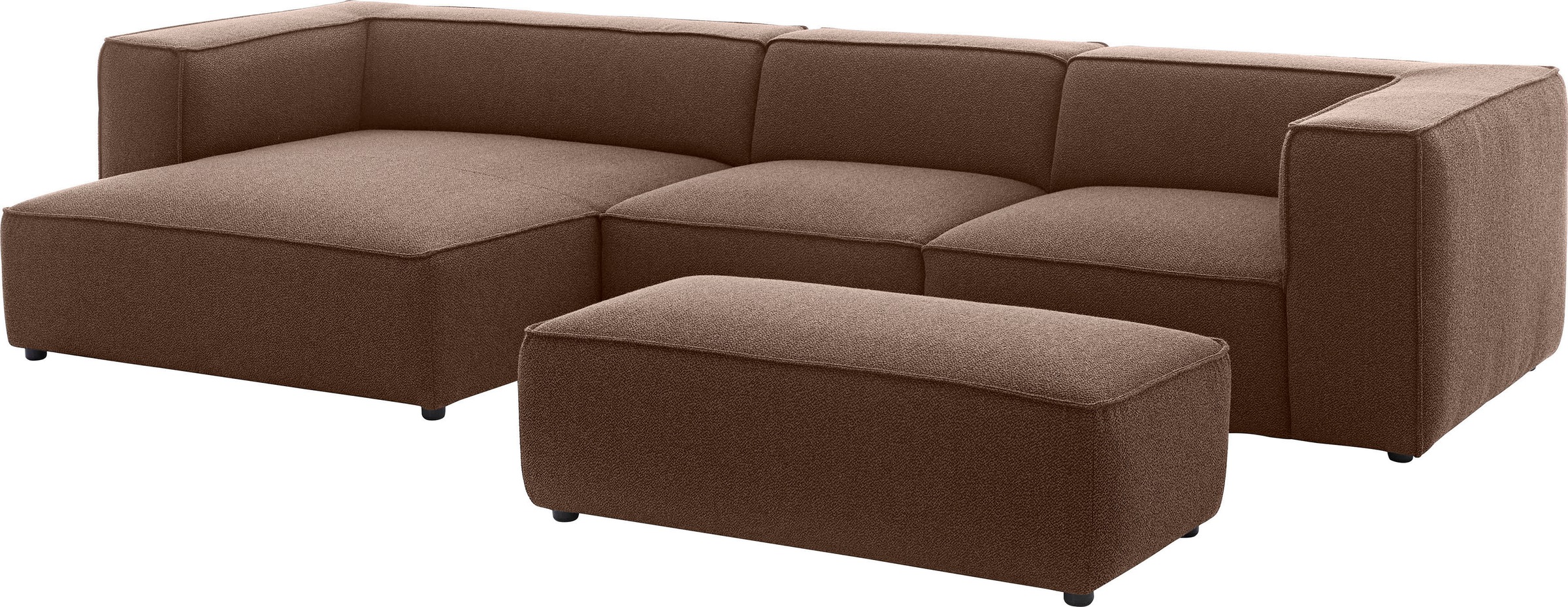 W.SCHILLIG Ecksofa »around-the-block«, mit eleganter Biese, mit Federkern, Breite 341 cm