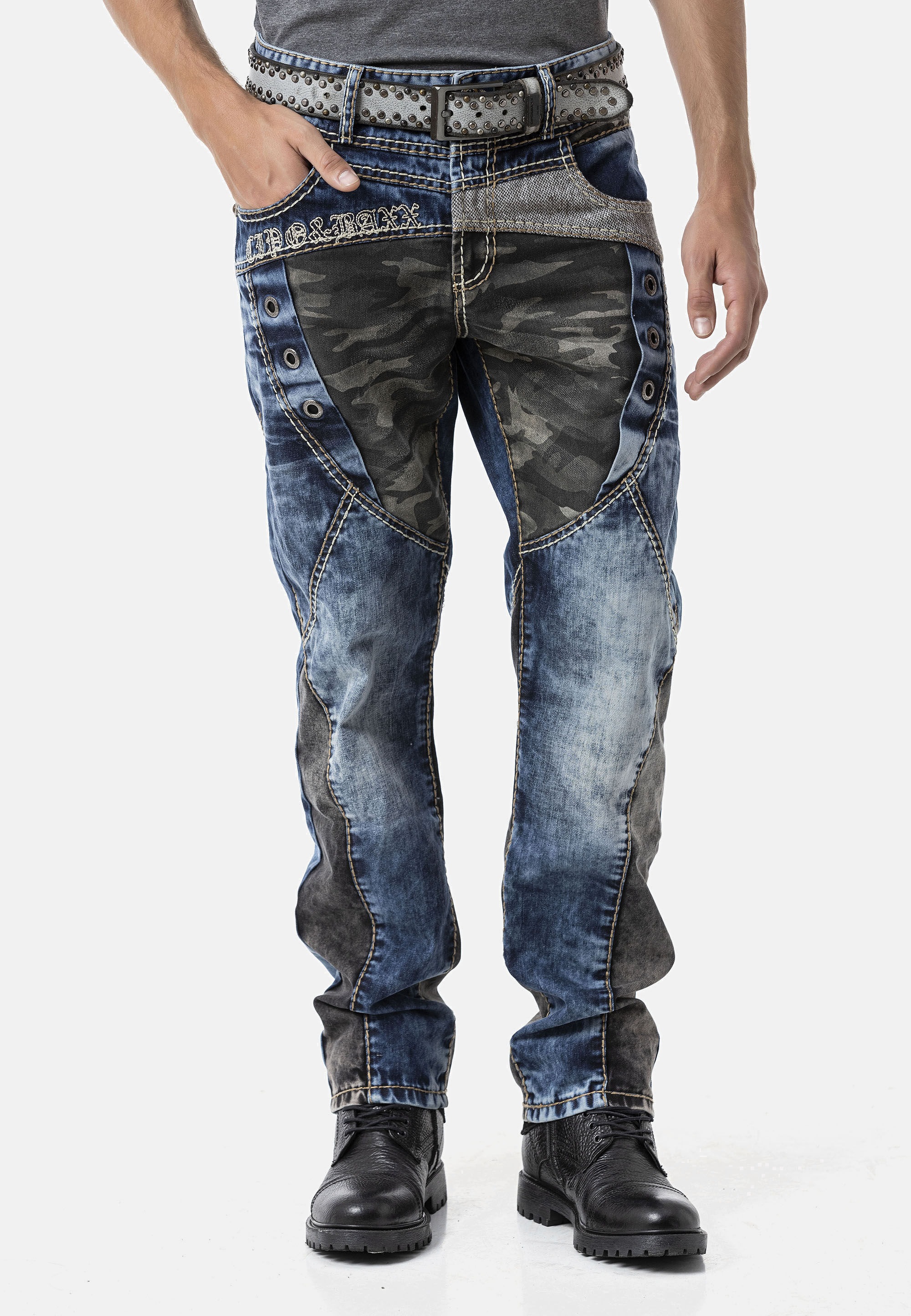 Cipo & Baxx Regular-fit-Jeans »Cipo & Baxx Jeanshose CD894« mit stylischer Waschung
