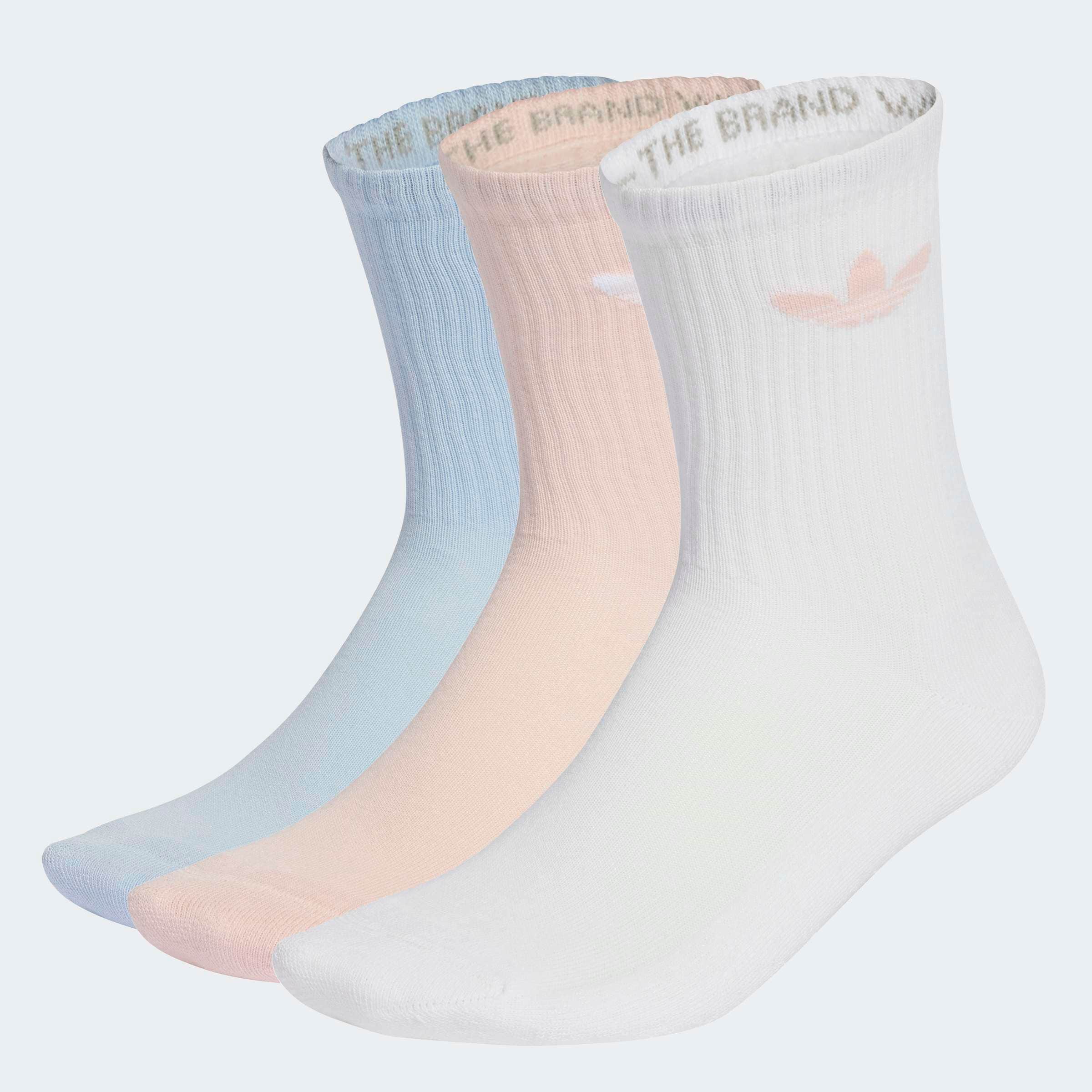 adidas Originals Sportsocken »TREFOIL CUSHION CREW SOCKEN, 3 PAAR« 3 Paar tlg. für Erwachsene, 3er-Pack, mit Logodruck, wadenlang