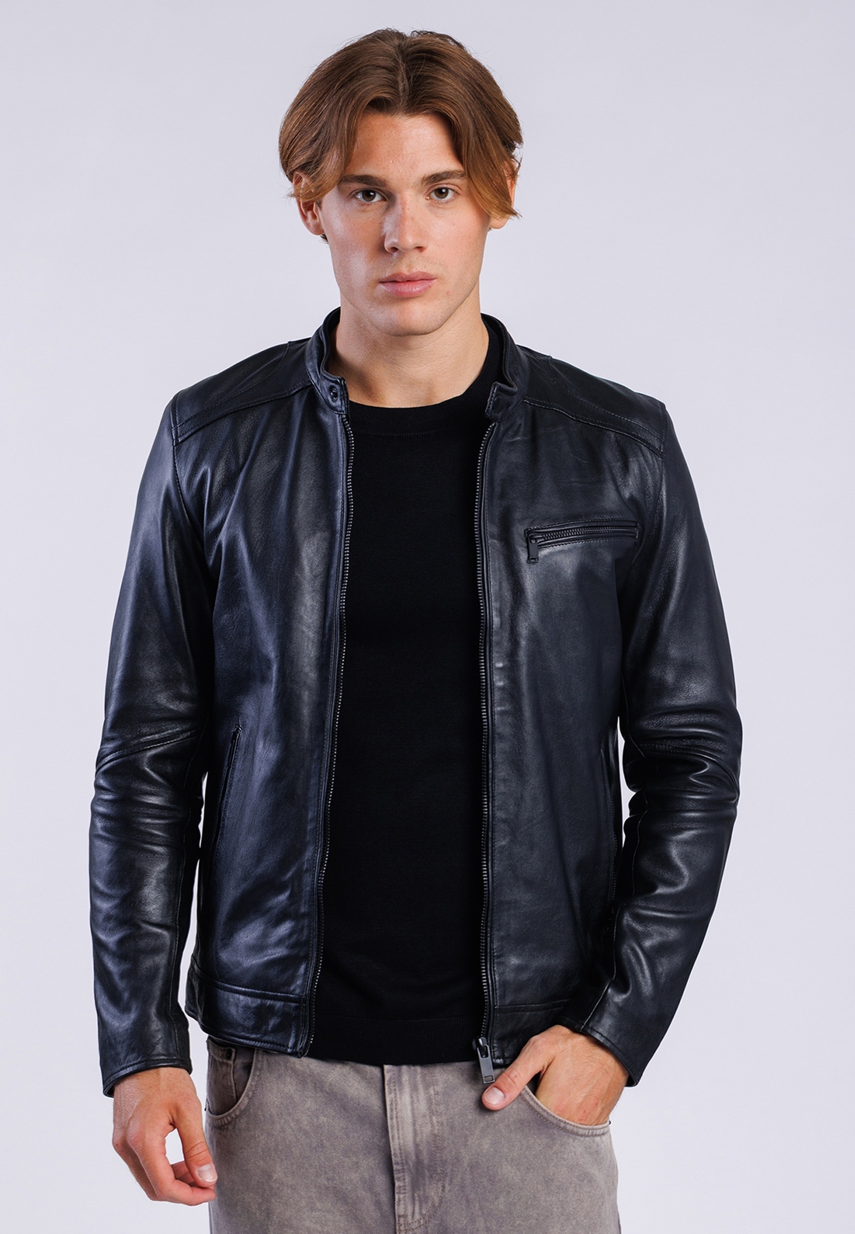 Freaky Nation Lederjacke »Lucky Jim-FN NYV«