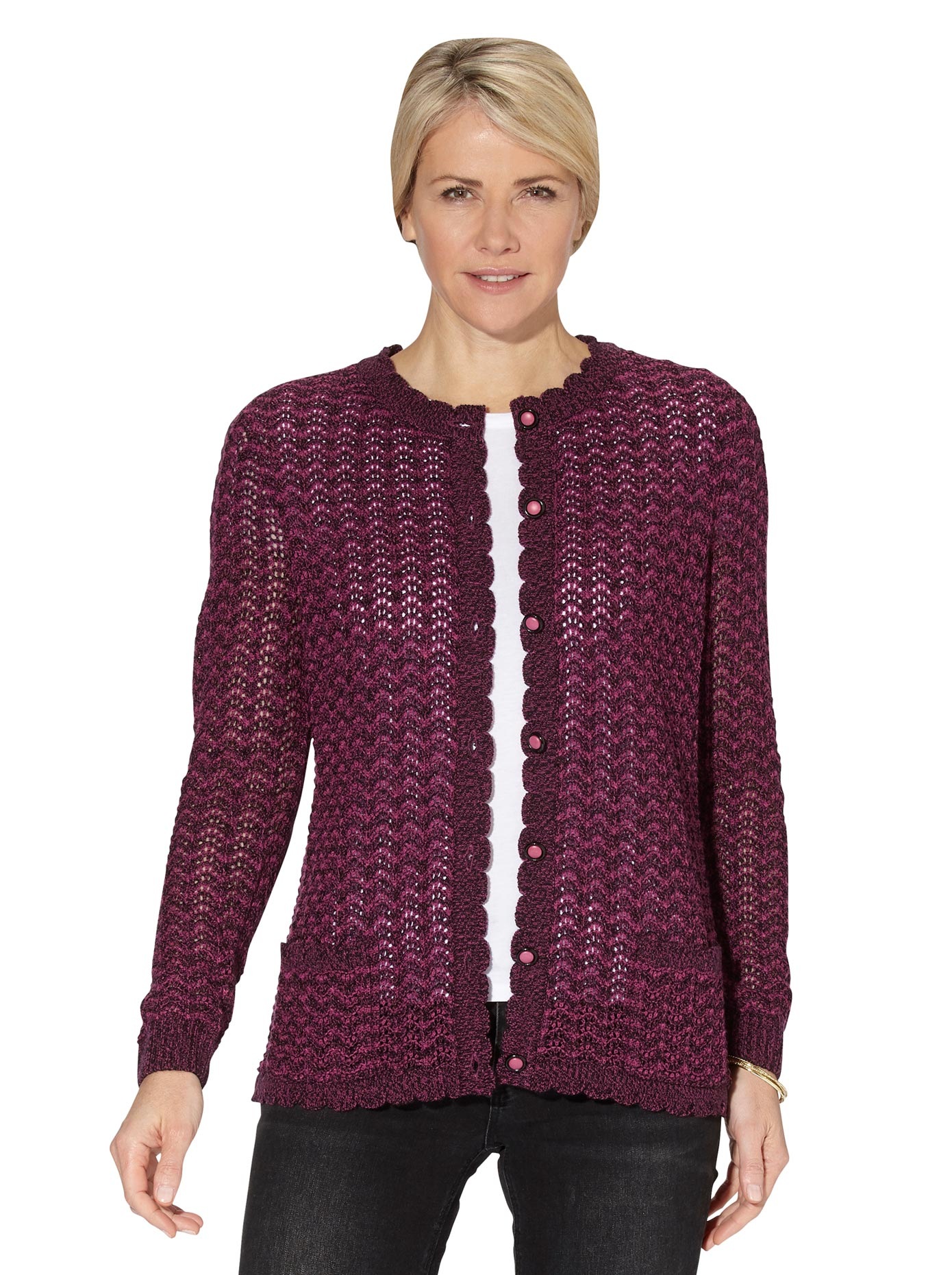 Classic Basics Ajourstrickjacke kaufen