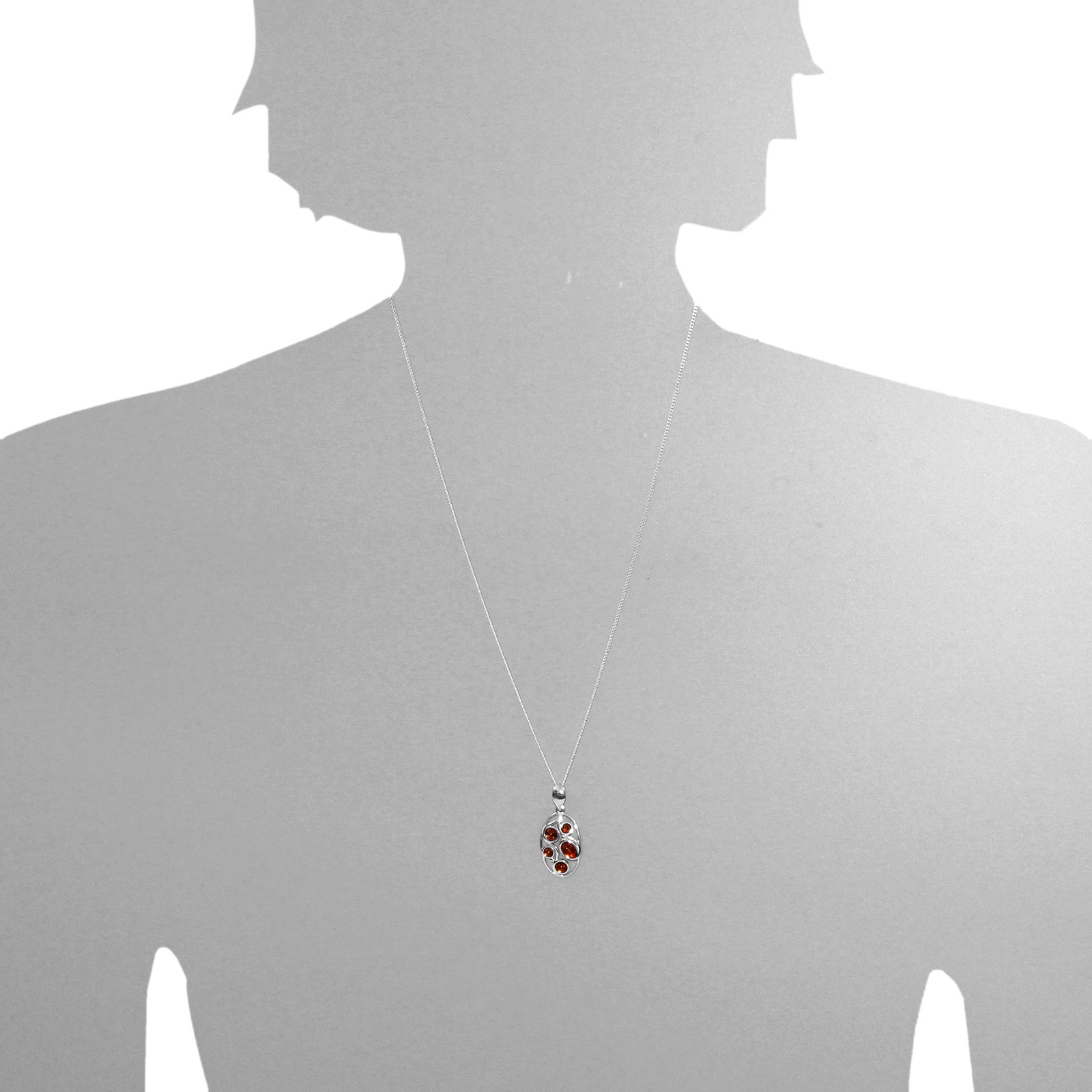 OSTSEE-SCHMUCK Kette mit Anhänger »- Cailin - Silber 925/000 - Bernstein«
