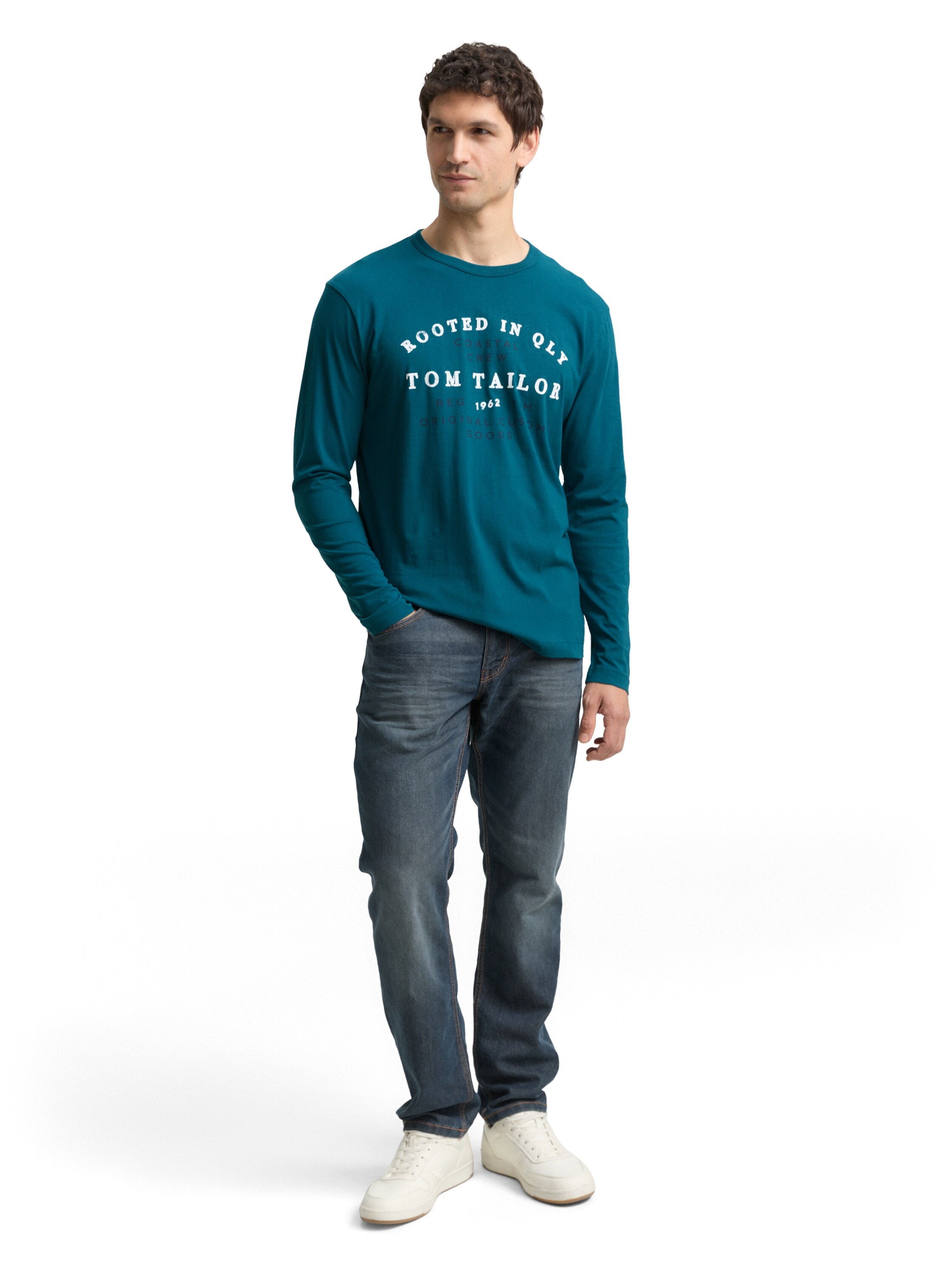 TOM TAILOR Langarmshirt mit Logo Schriftzug