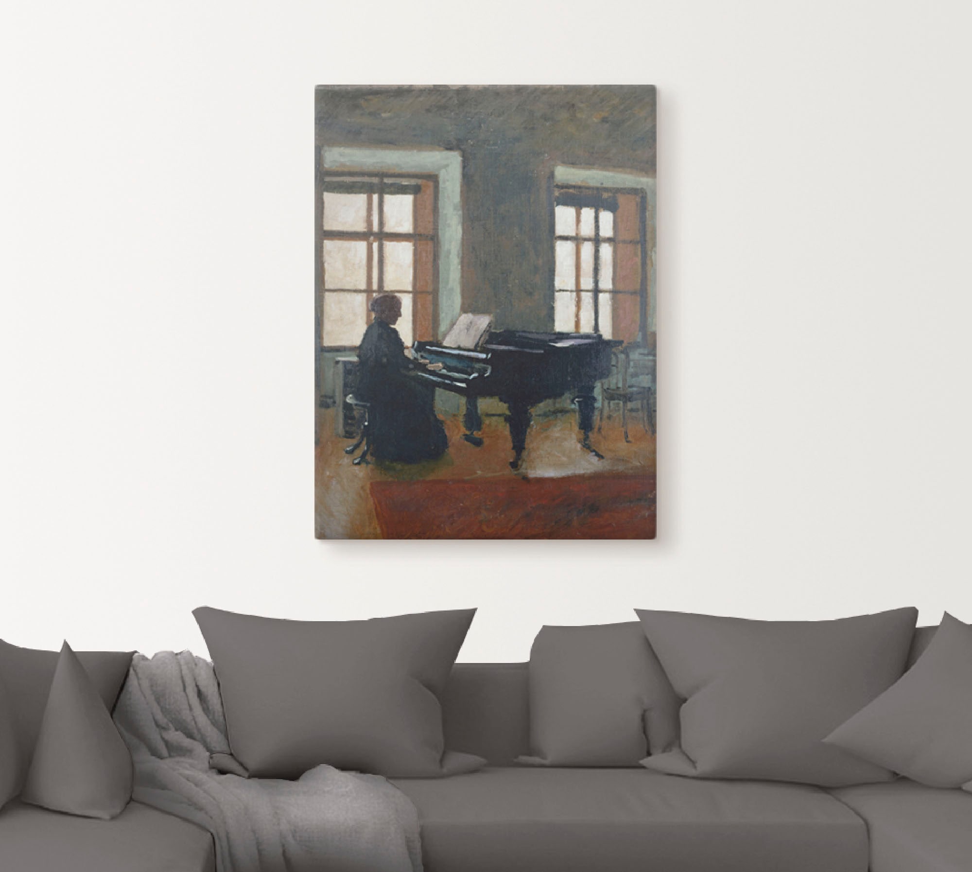 Artland Leinwandbild »Am Klavier. 1910« Instrumente 1 Stk. tlg. auf Holzrahmen gespannt