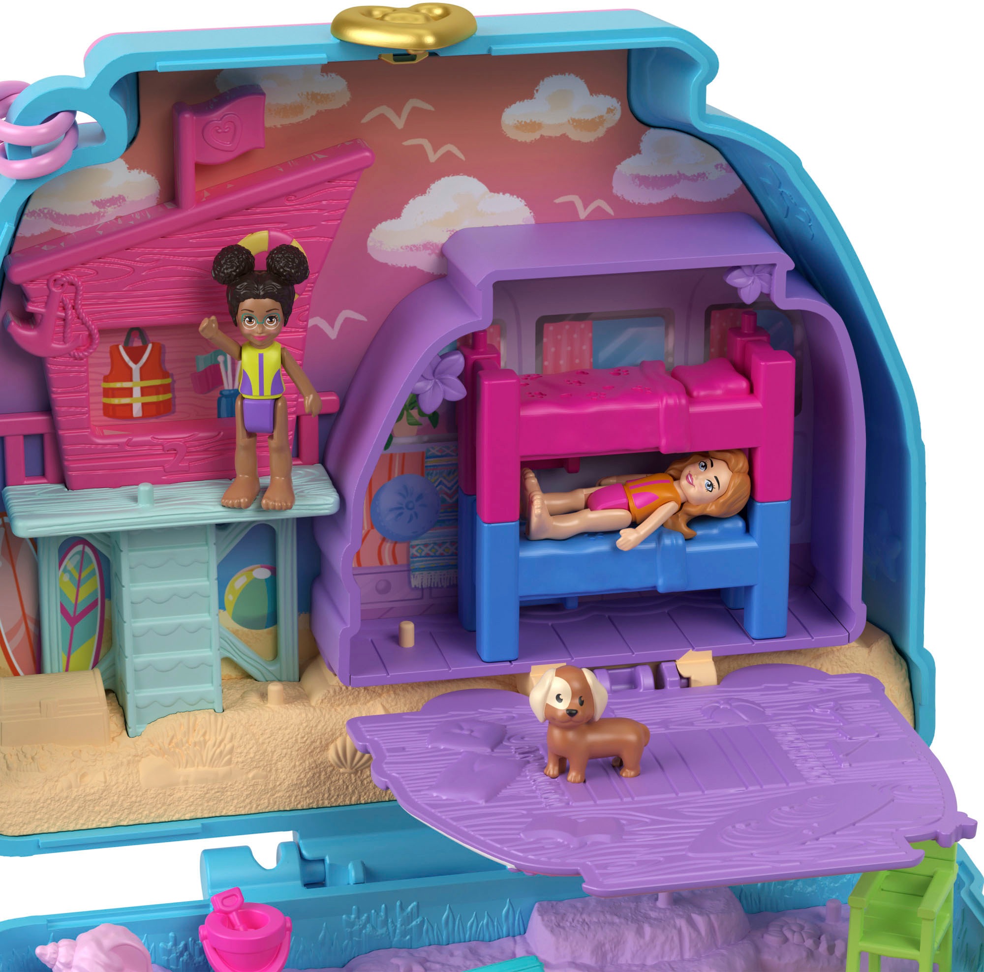 Polly Pocket Spielwelt »Urlaub am Hundestrand«