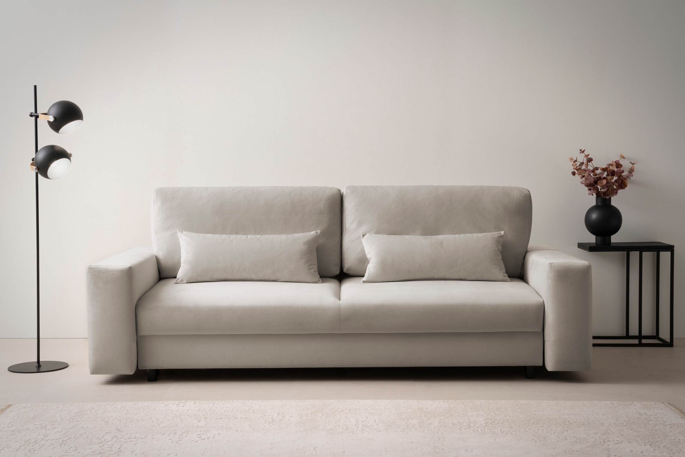 LeGer Home by Lena Gercke Schlafsofa »Imoga, Polster mit Schlaffunktion, 3-Sitzer Sofa, Couch mit Bettkasten«, in modernen Farben und Stoffen, Bettfunktion, Liegefläche: 200x150 cm