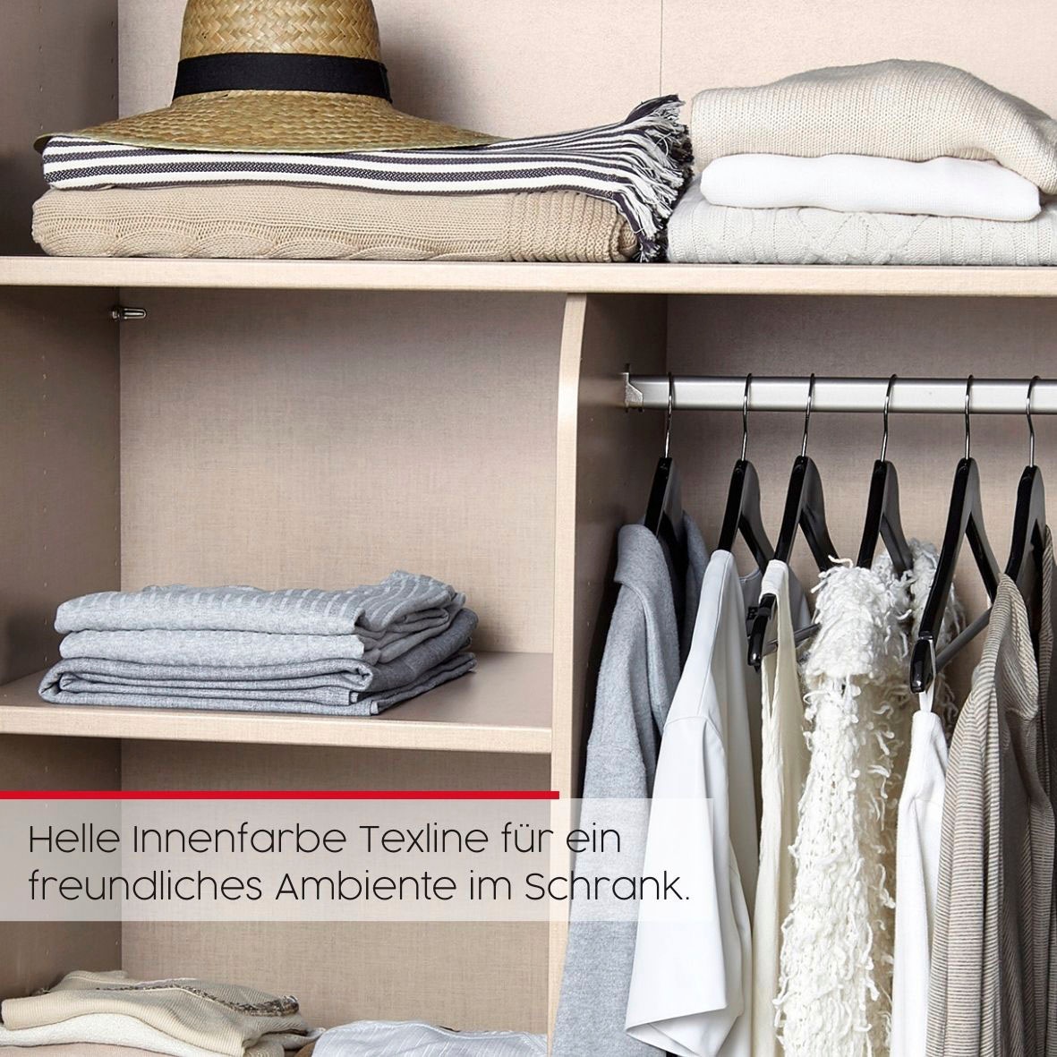 rauch Schwebetürenschrank »Kleiderschrank Schrank Garderobe Schlafzimmerschrank SCALE-DUO« edle zweigeteilte Türen und 3 Zierleisten MADE IN GERMANY