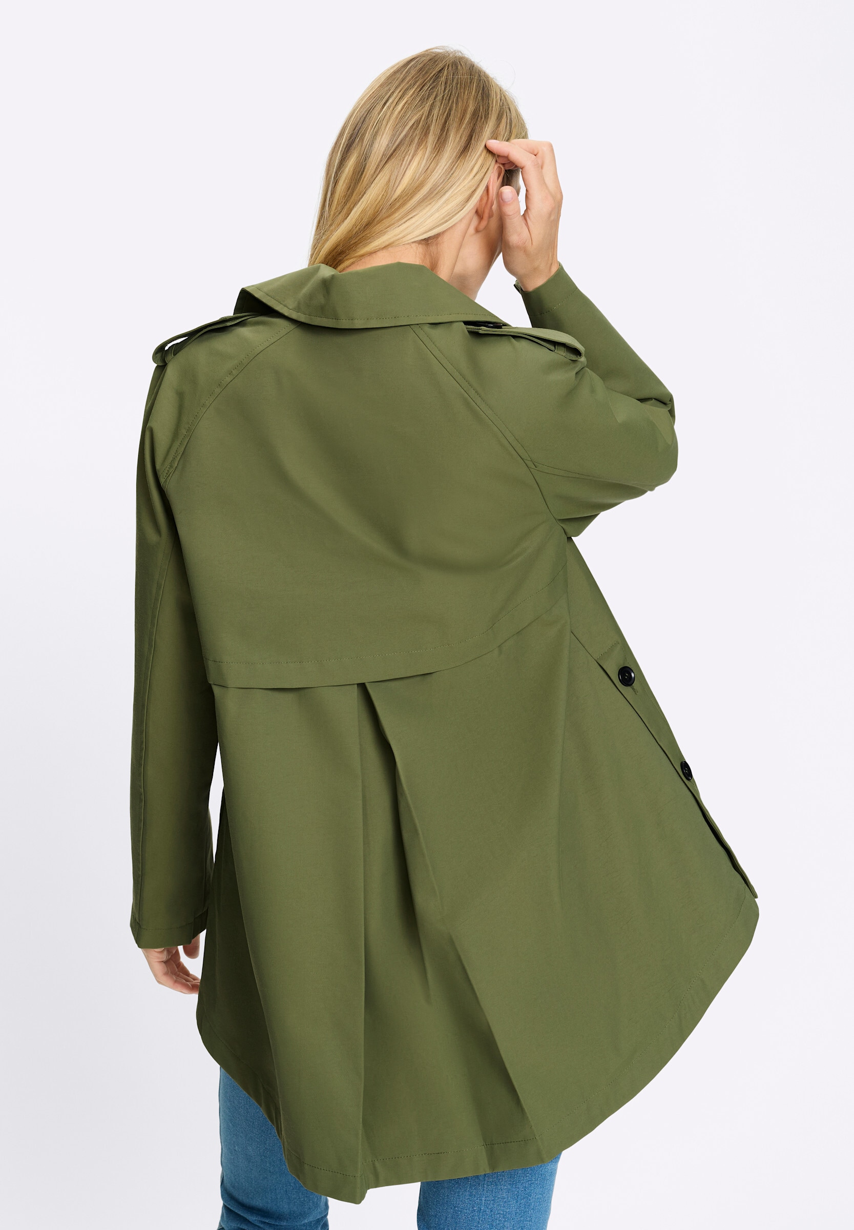 heine Regenjacke »Trenchjacke Trenchcoat leicht glänzend« ohne Kapuze