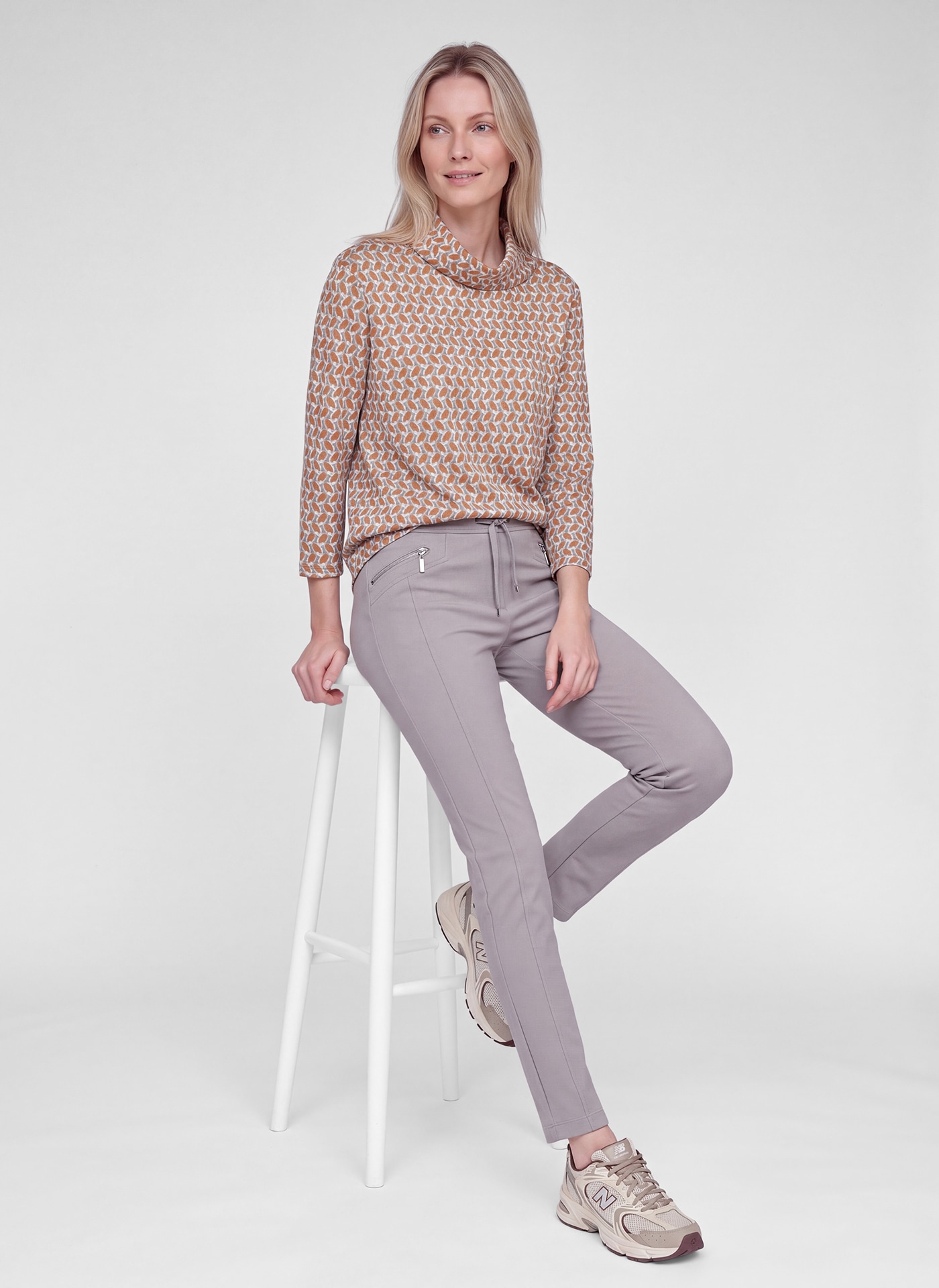Rabe 3/4-Arm-Shirt 3/4 Arm Shirt mit grafischem Muster und Glitzerdetails