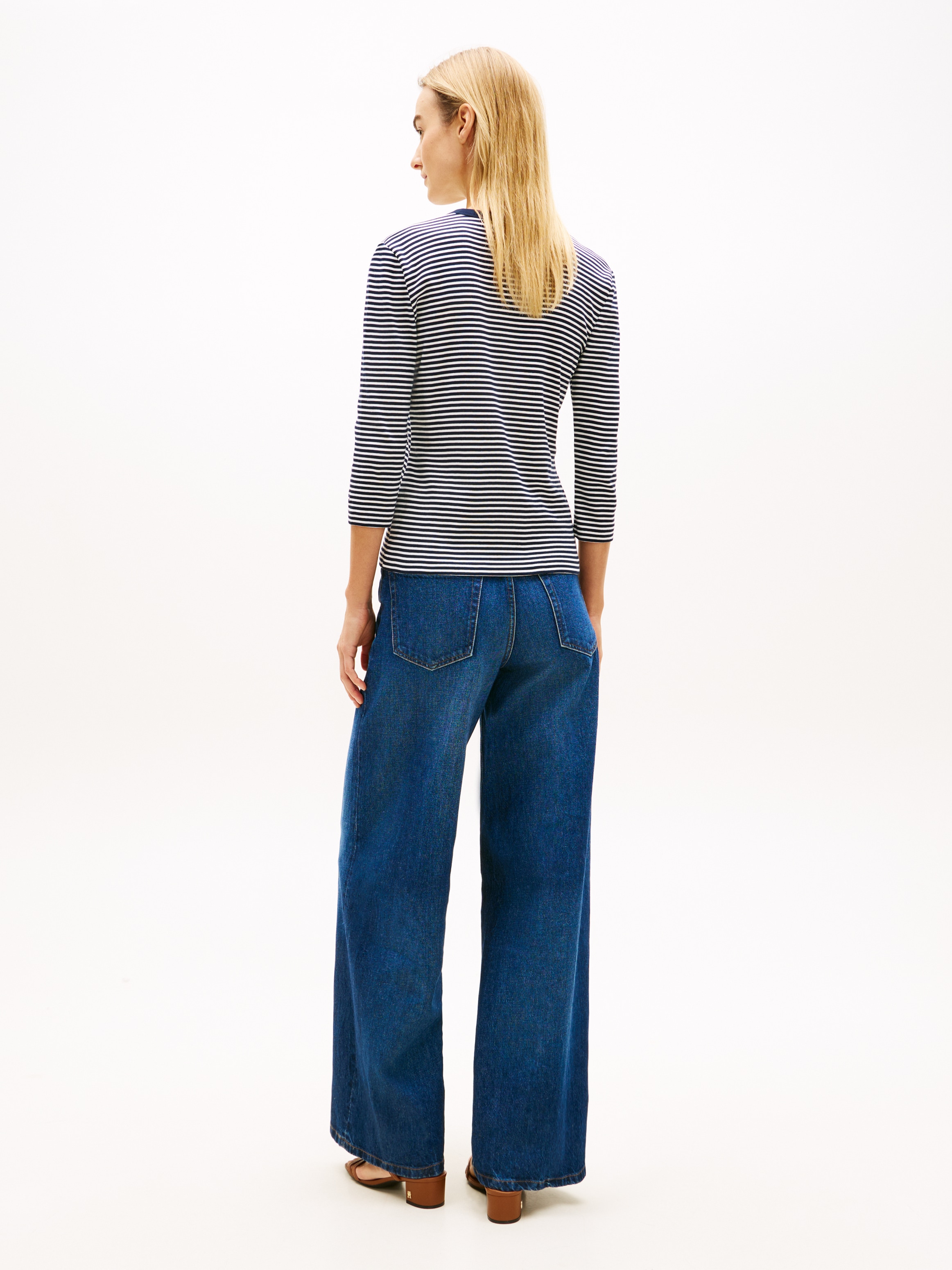 Tommy Hilfiger Langarmshirt »GOLD BUTTON SLIM HENLEY 3/4«