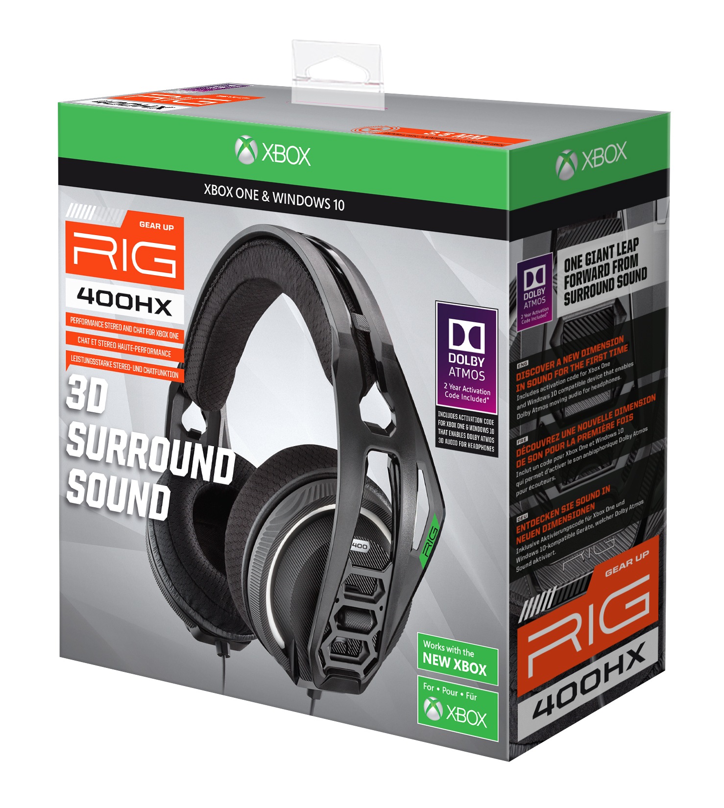 nacon Gaming-Headset »Nacon RIG 400HX ATMOS«, Mikrofon abnehmbar-Rauschunterdrückung