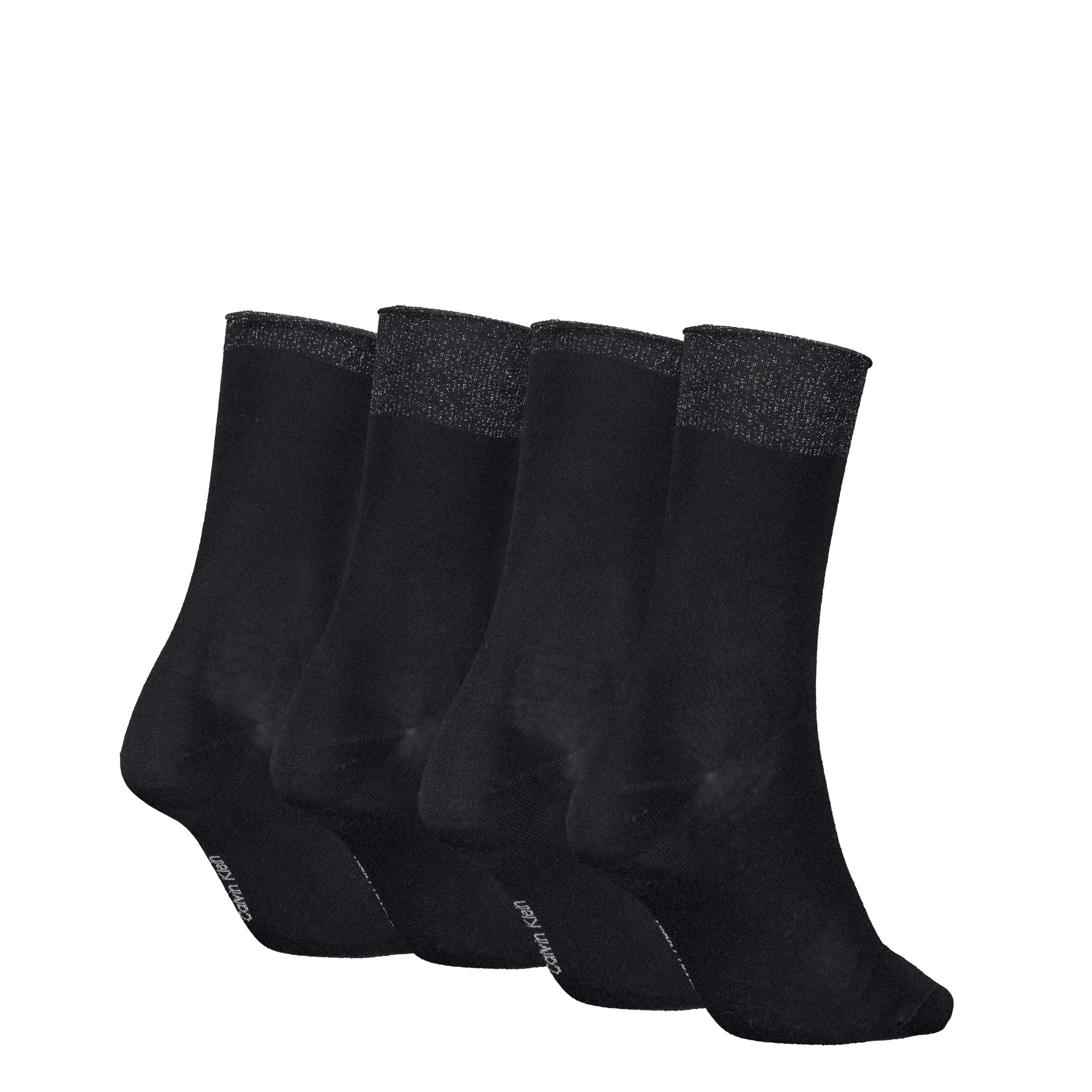 Calvin Klein Socken »CK WOMEN SOCK 4P HOLIDAY PACK LUREX«, (4 Paar, 4er Pack), Glitzerfäden, Logostickerei, kleiner Rollrand
