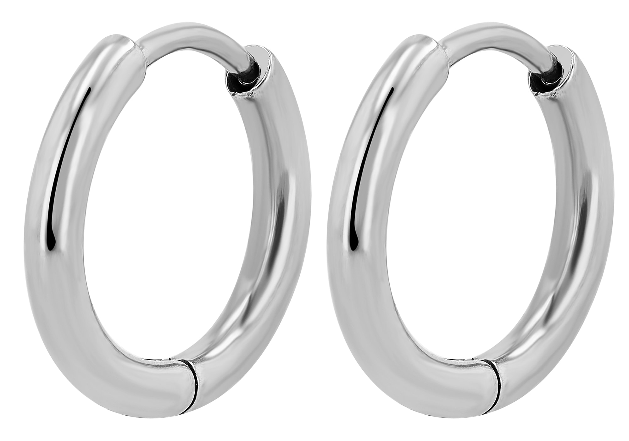 Adelia´s Paar Creolen »Unisex Ohrringe ¿ Klappcreole aus Titan«