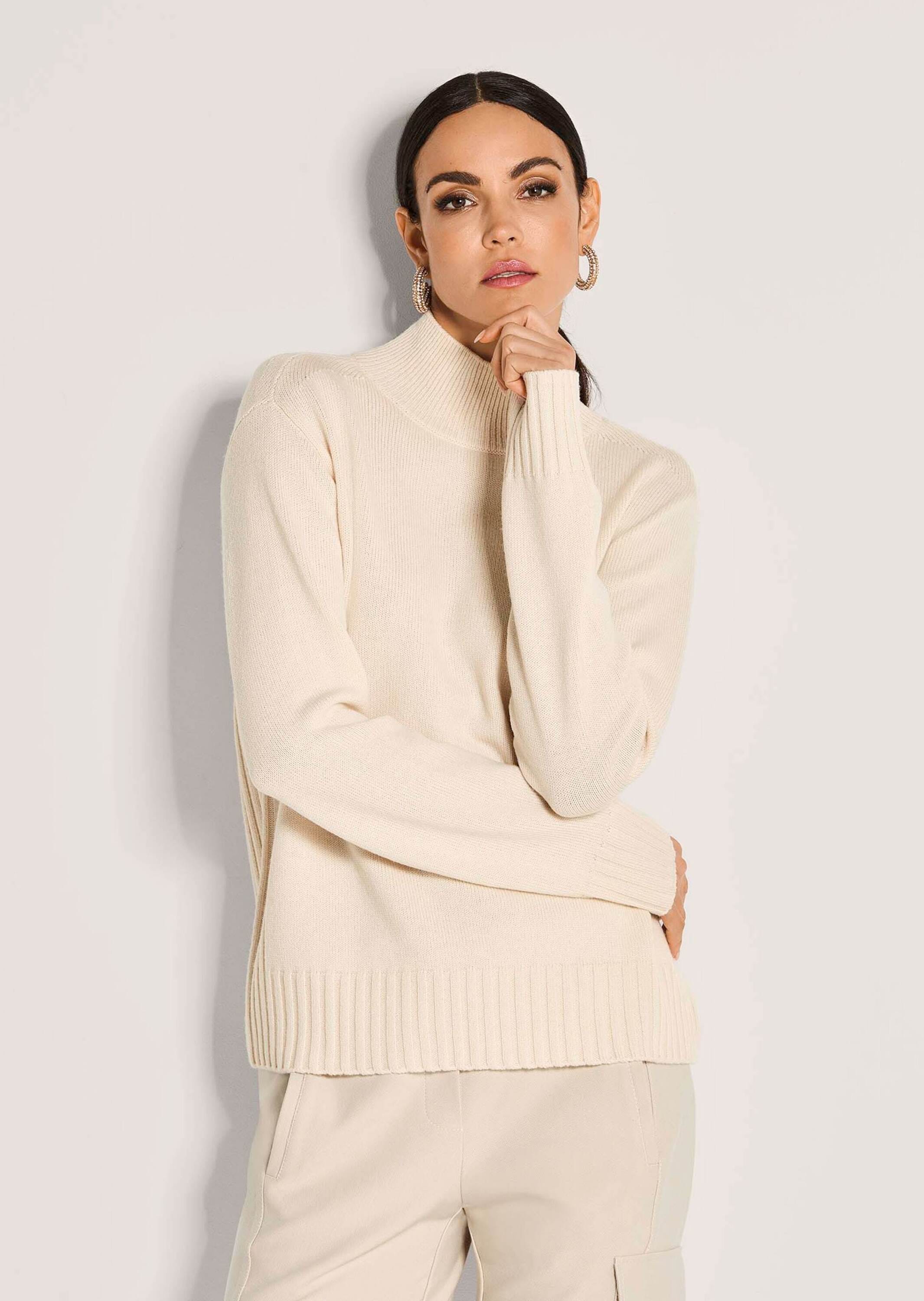 MADELEINE Longpullover »Strickpullover Stilvoller Kaschmirpullover mit Stehkragen« Mit edlem Kaschmir