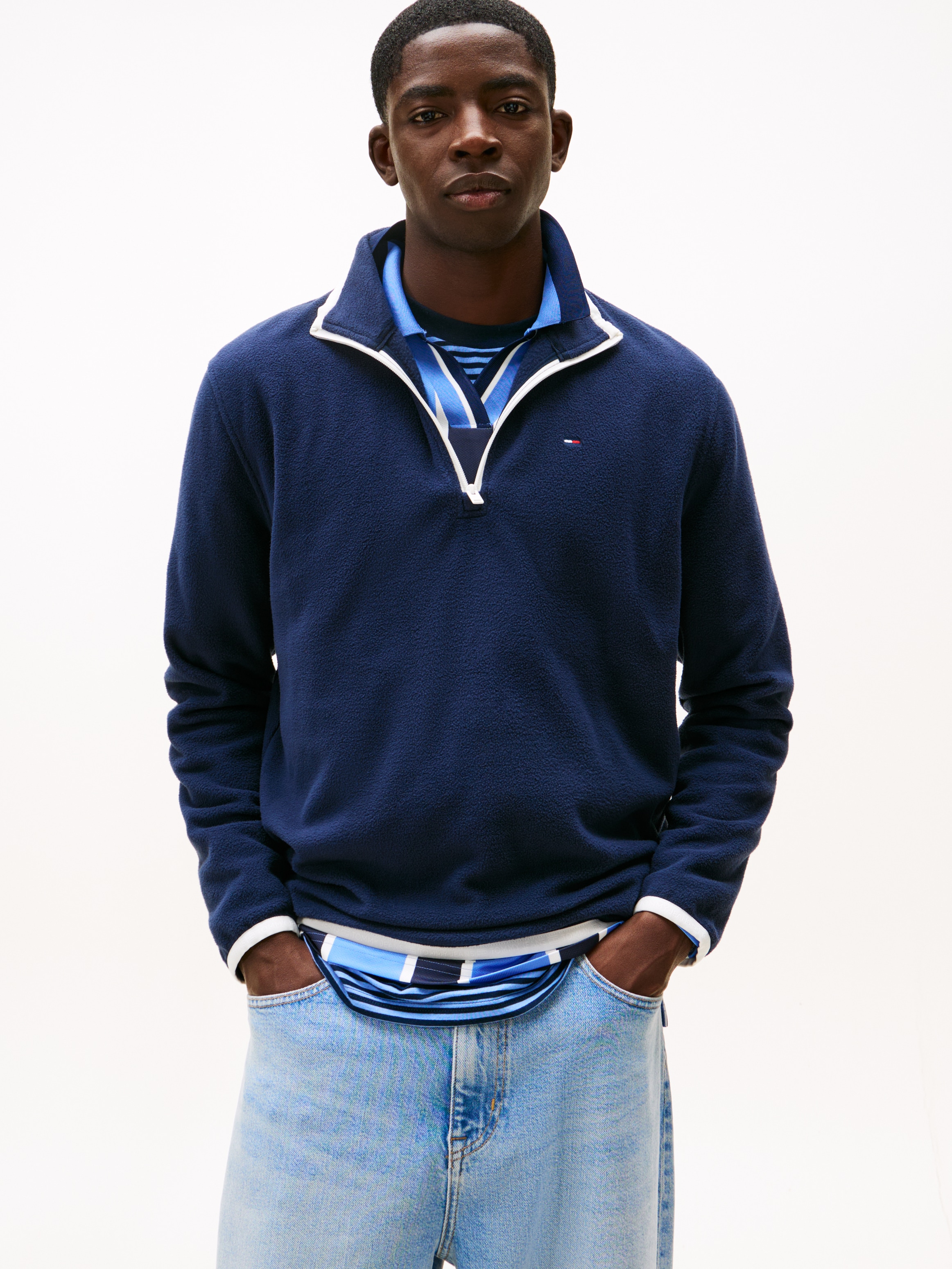 Tommy Jeans Fleecepullover »TJM FLAG POLAR FLEECE«
