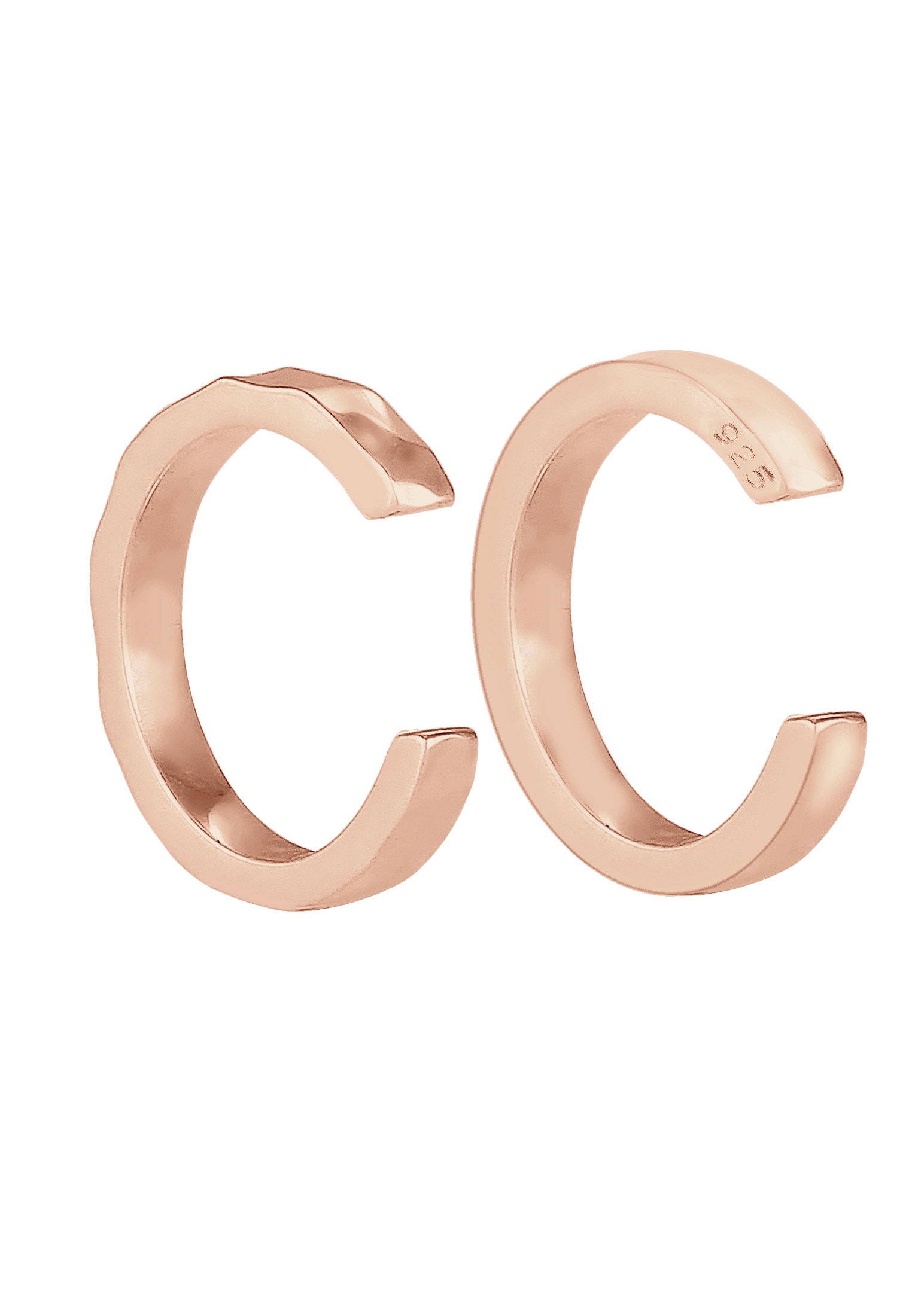 Elli Paar Ohrklemmen »Ohrringe Earcuff Set Organic Look 925 Silber«