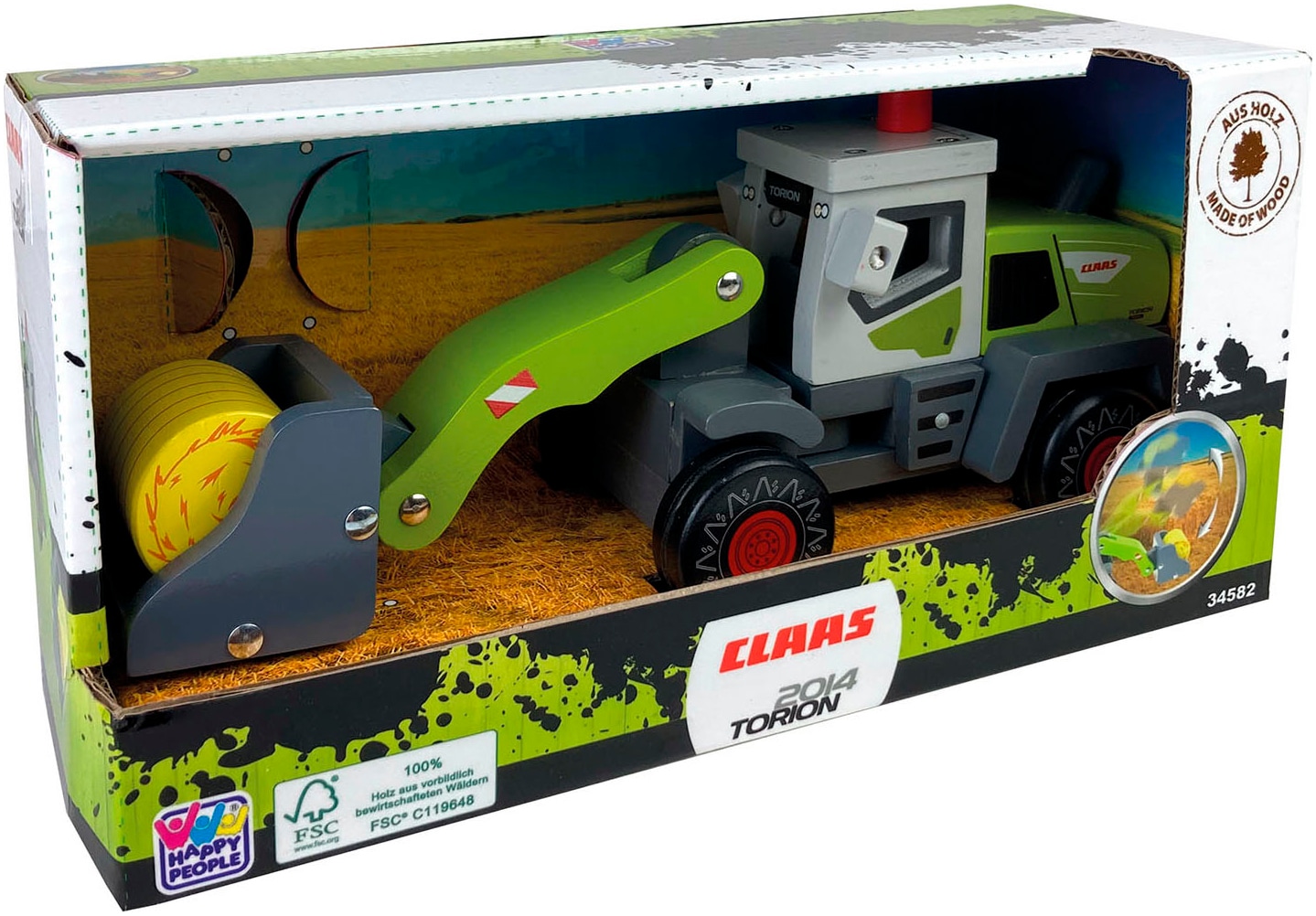 Happy People Spielzeug-Radlader »CLAAS Kids Torion 2014«, aus Holz