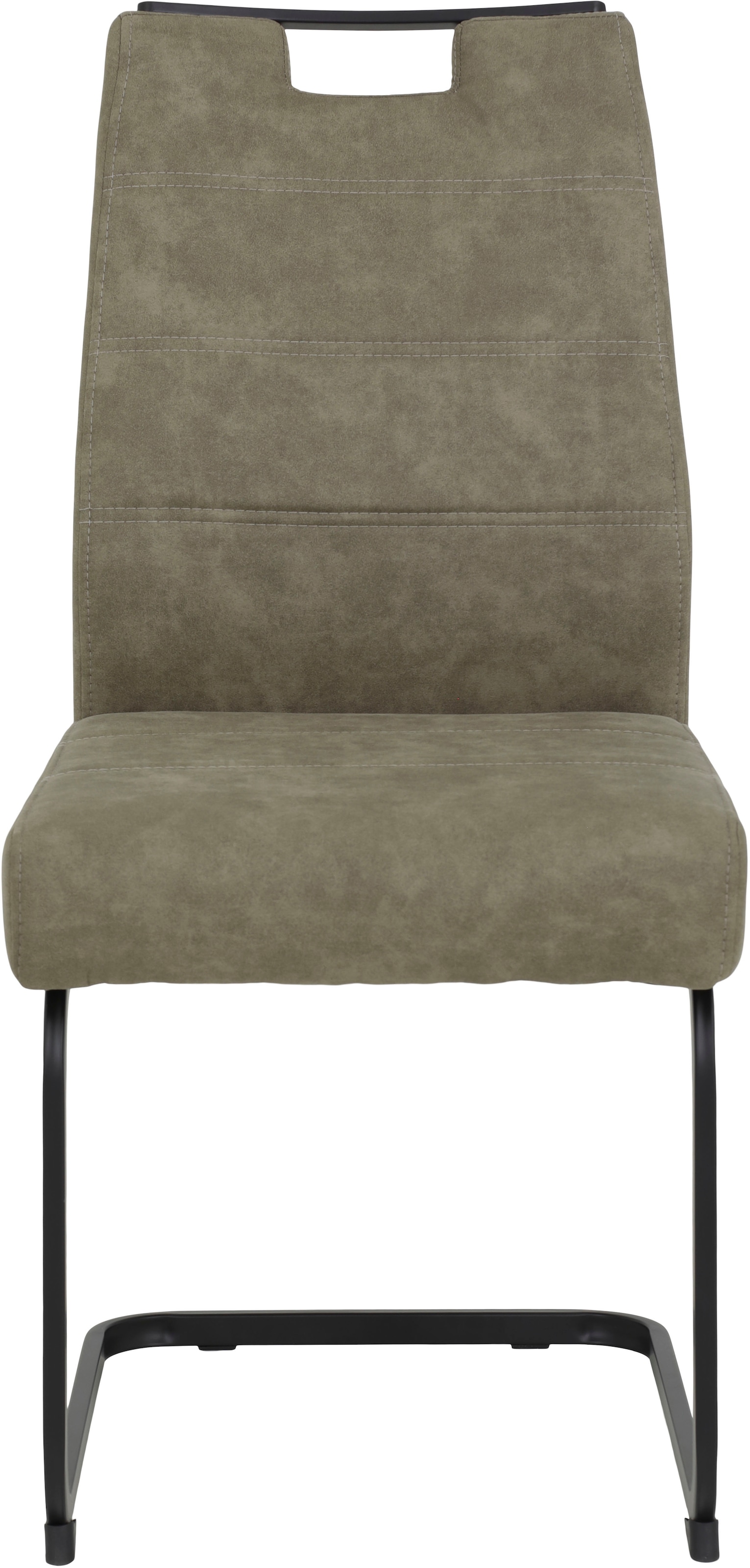 HELA Freischwinger »KERSTIN« (Set) 2 Stk. Microfaser VINTAGE | Polyester Freischwinger, XL Sitzbreite, Griff, Vintage Optik, 140kg belastbar